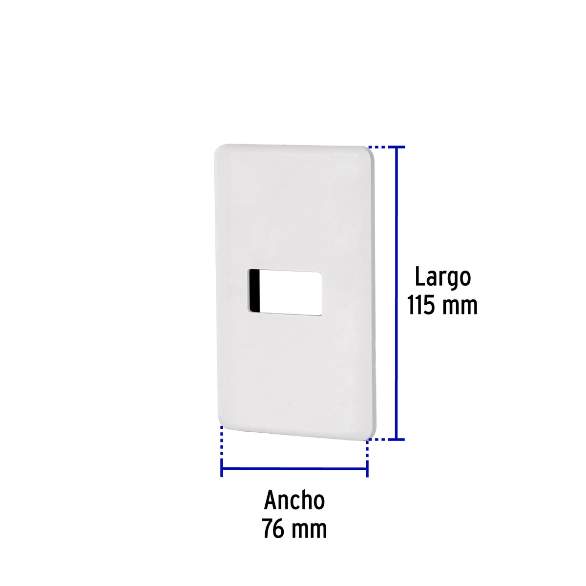 Placa 1 módulo de ABS, línea Basic, blanca