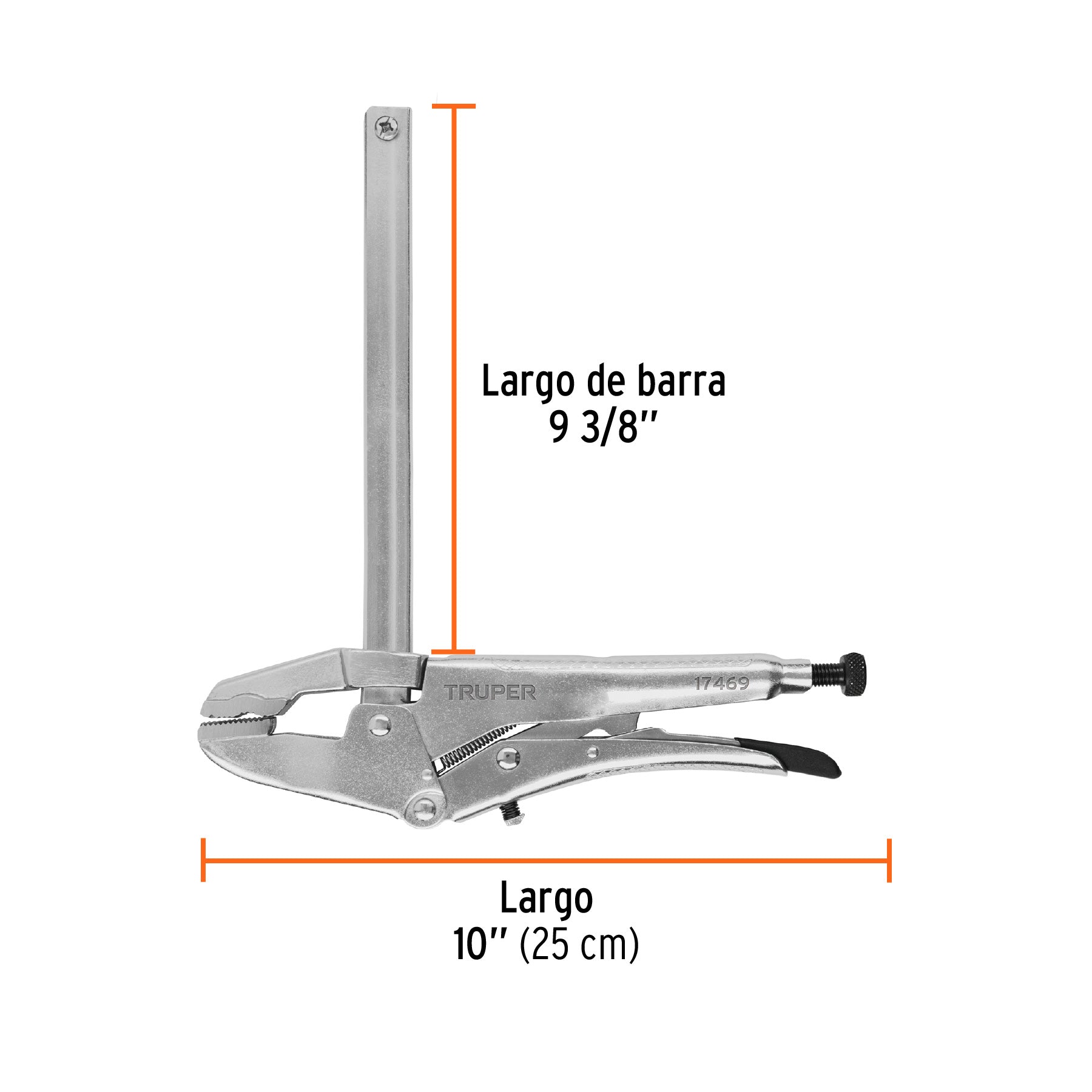 Pinzas de presión, tipo sargento, 8"