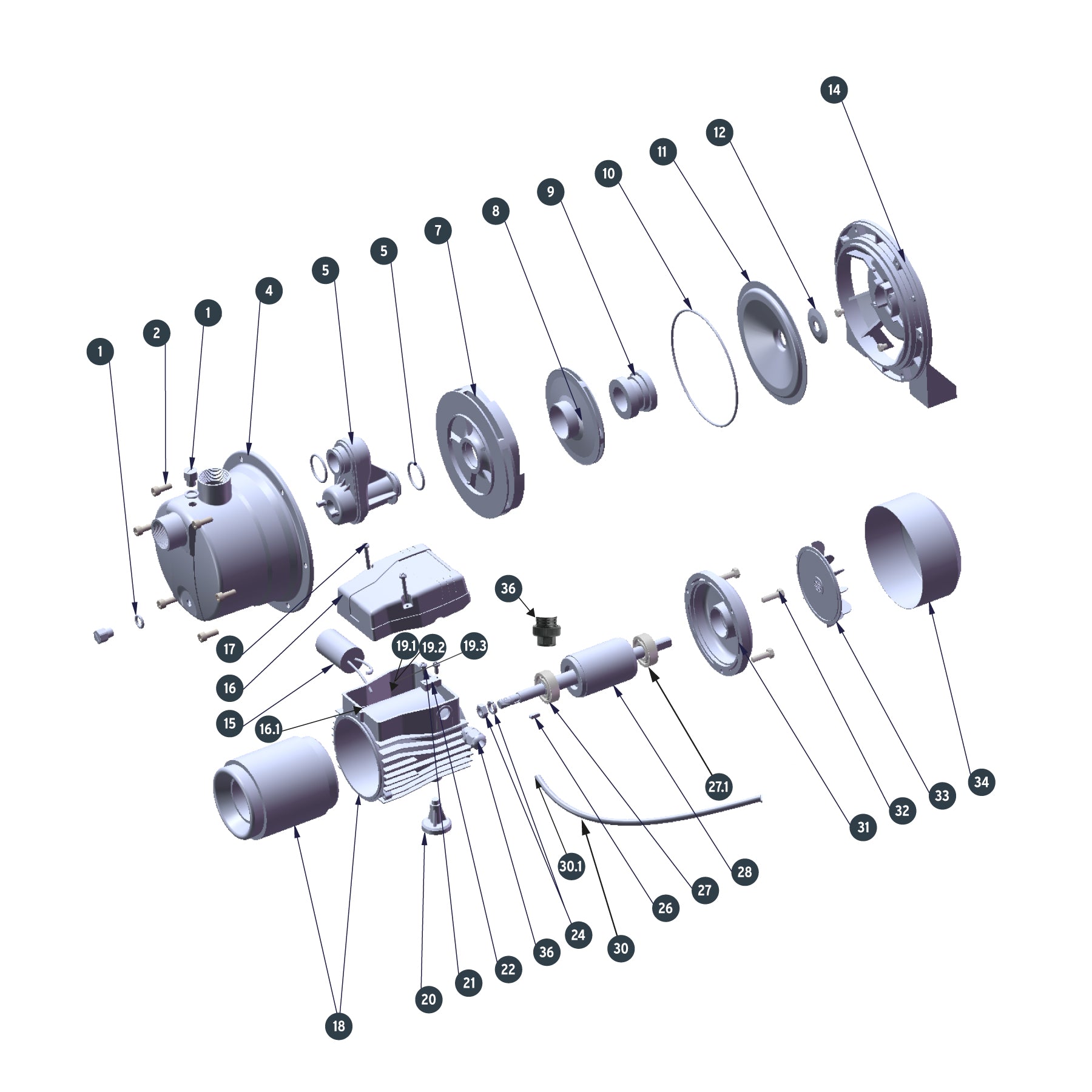 Bomba presurizadora jet acero 1/2 HP con control, Truper