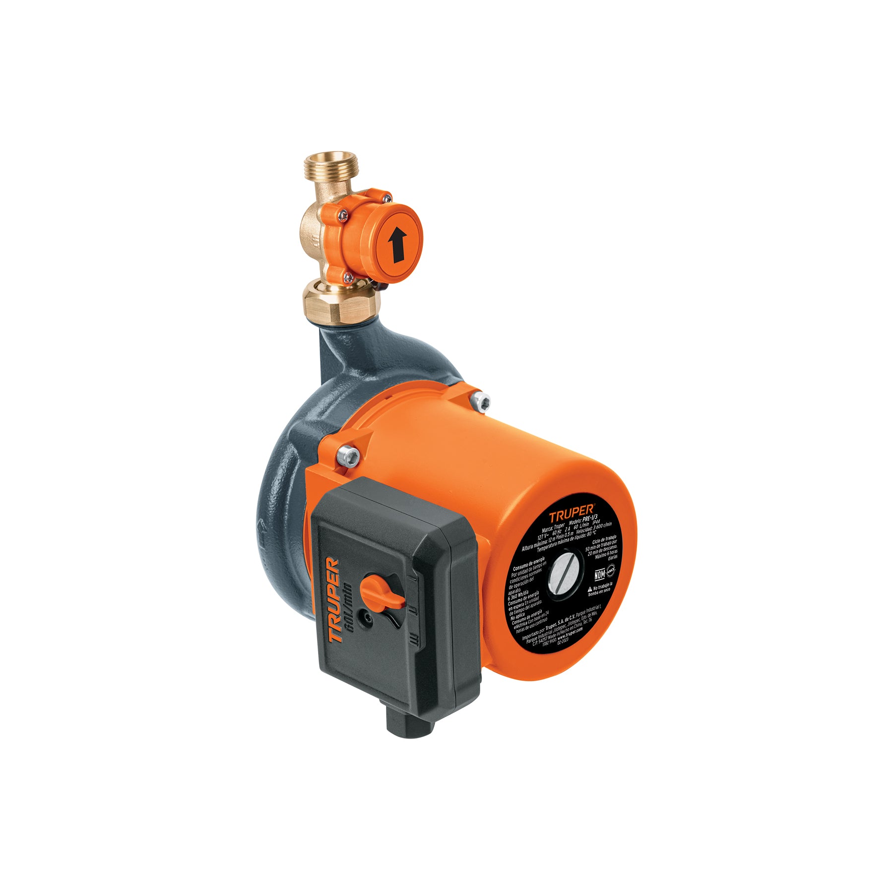 Bomba de agua con presurizador de 1/3 HP