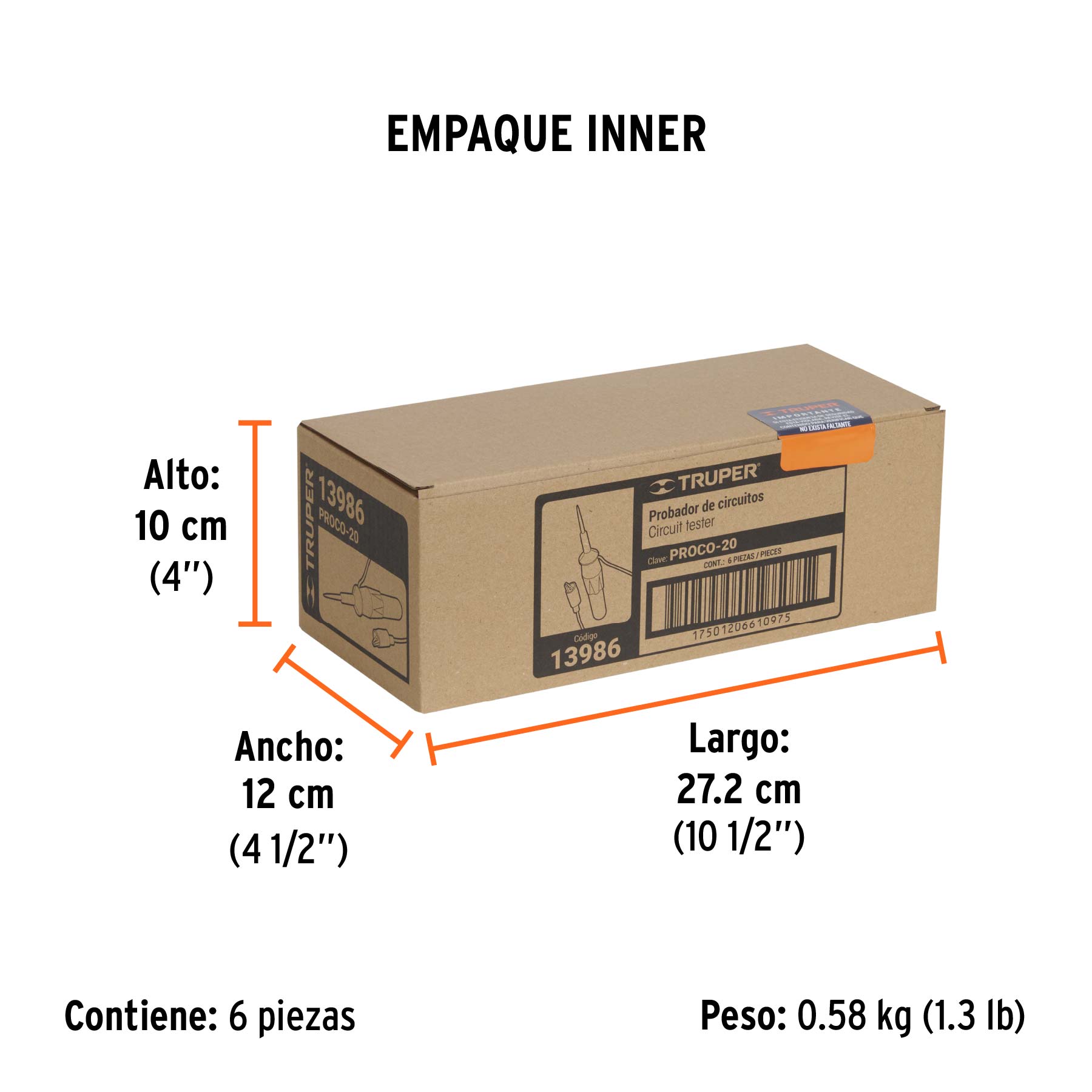 Probador de corriente 20 cm