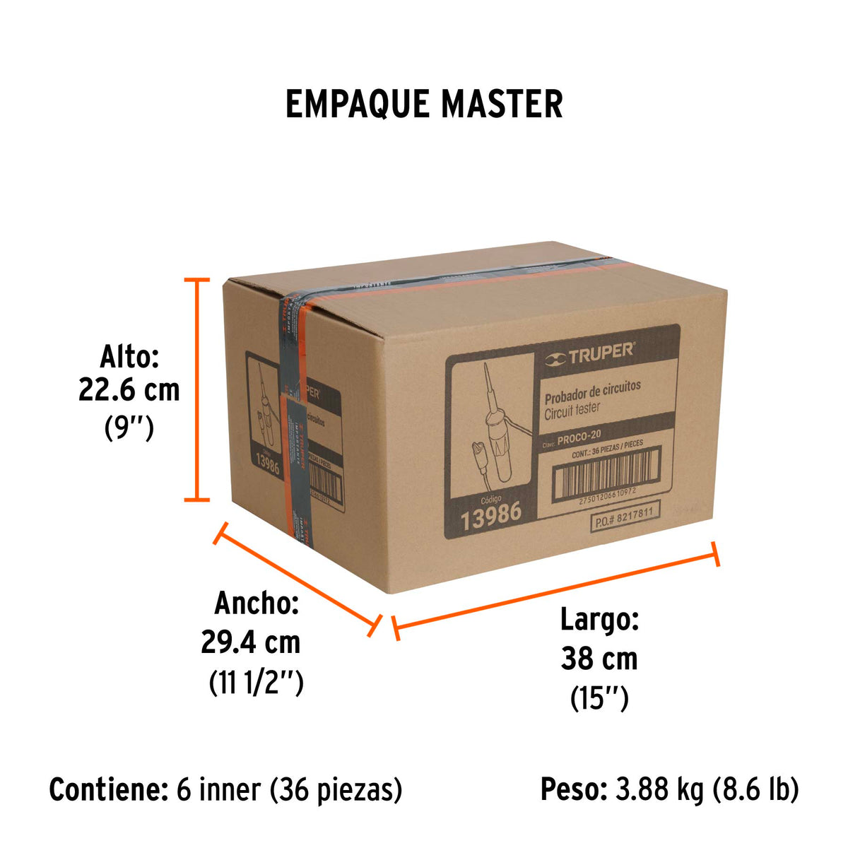 Probador de corriente 20 cm