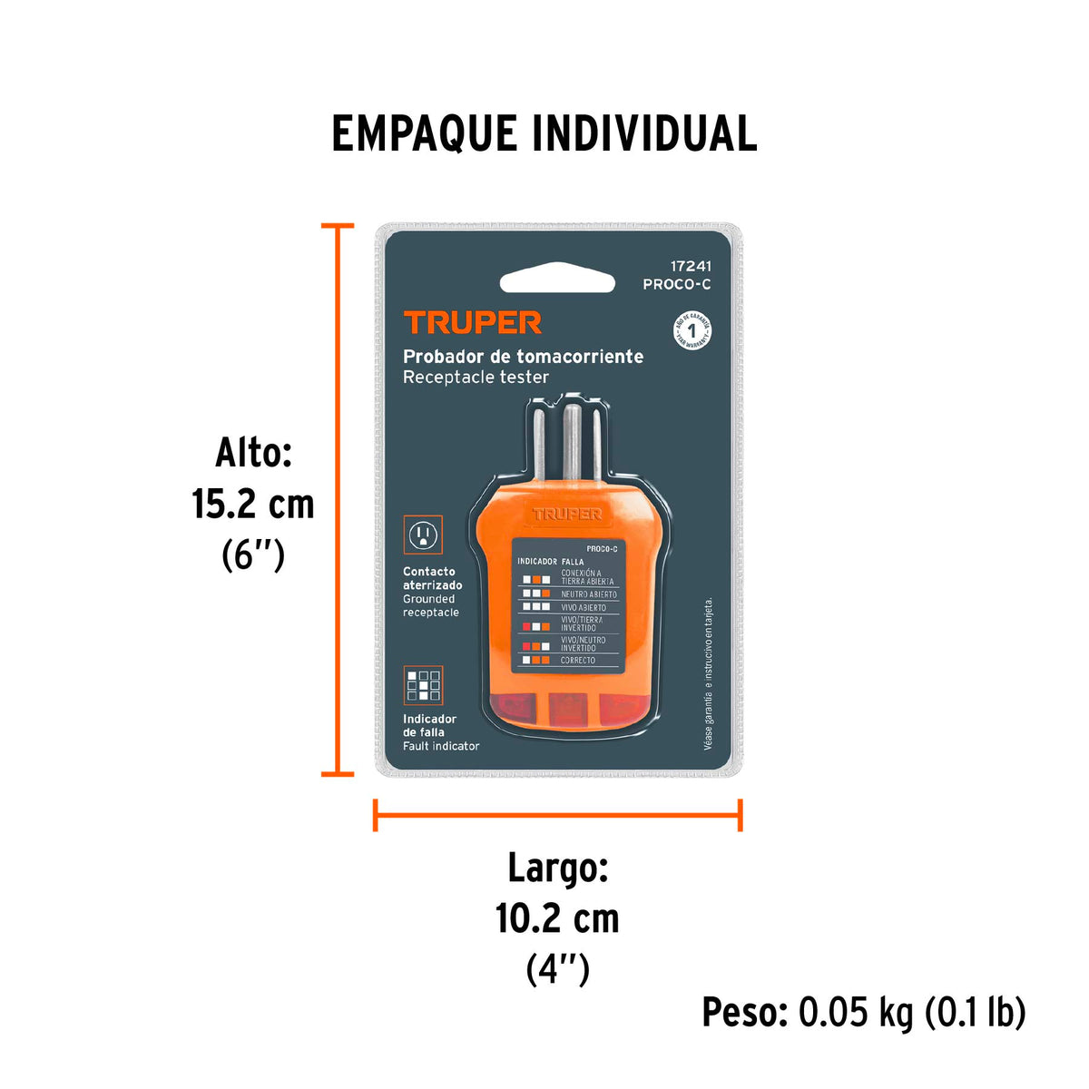 Probador de receptáculo