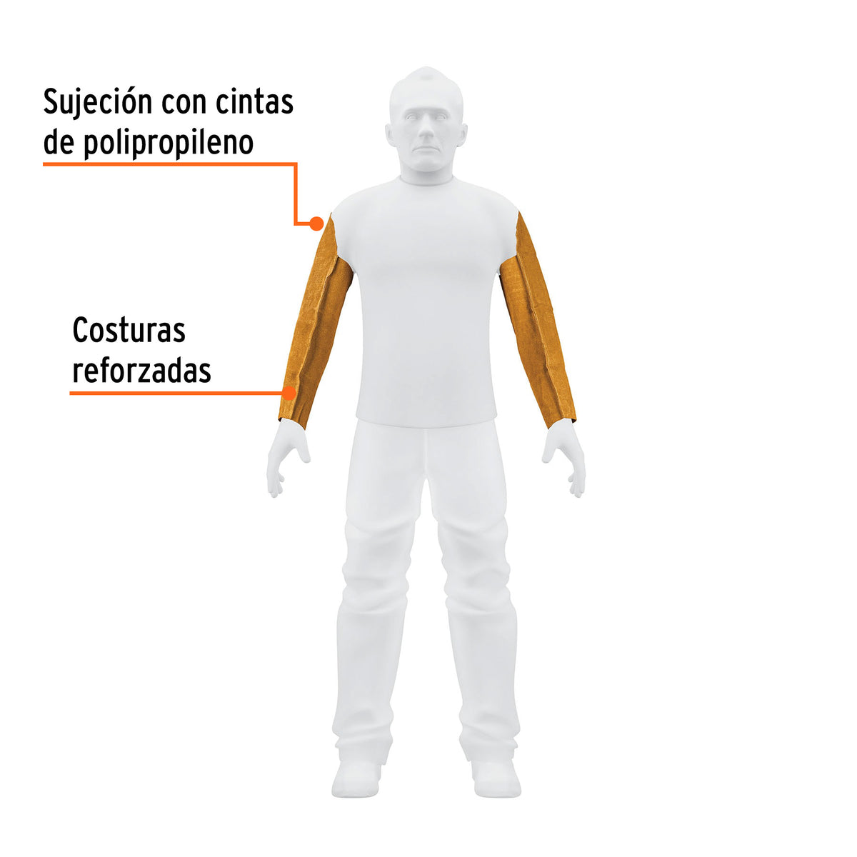 Protección para soldar, mangas de carnaza