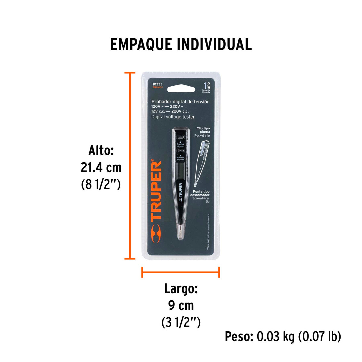 Probador de voltaje digital