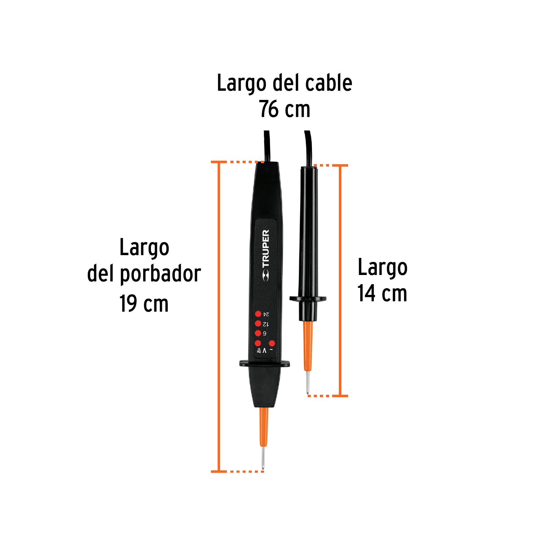 Probador de voltaje y polaridad DC