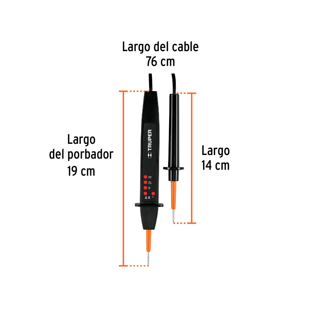 Probador de voltaje y polaridad DC