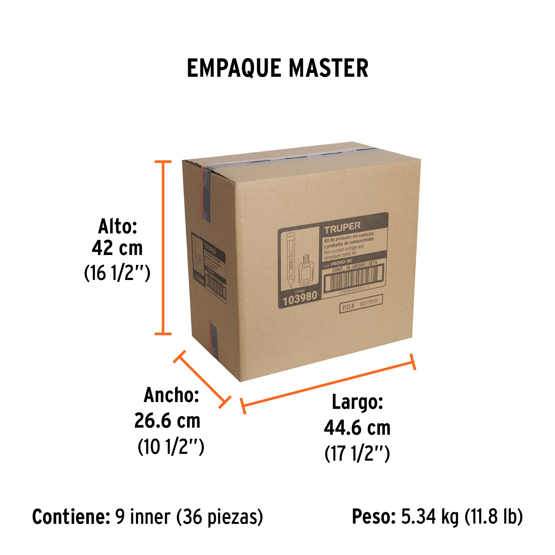 Kit de probadores sin contacto y para tomacorrientes, TRUPER