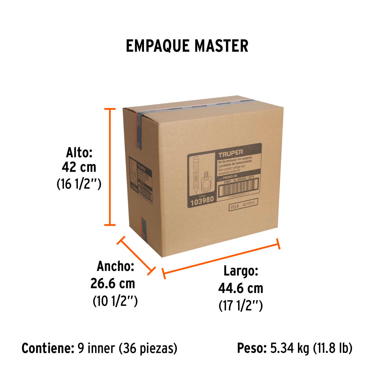 Kit de probadores sin contacto y para tomacorrientes, TRUPER