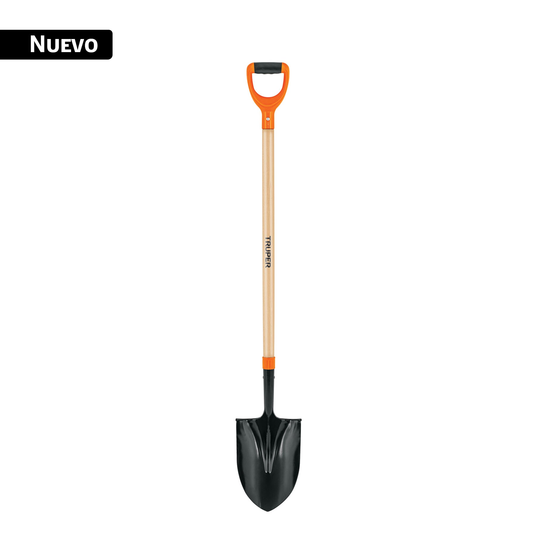 Pala redonda T-2000, puño 'Y', mango 36', TRUPER