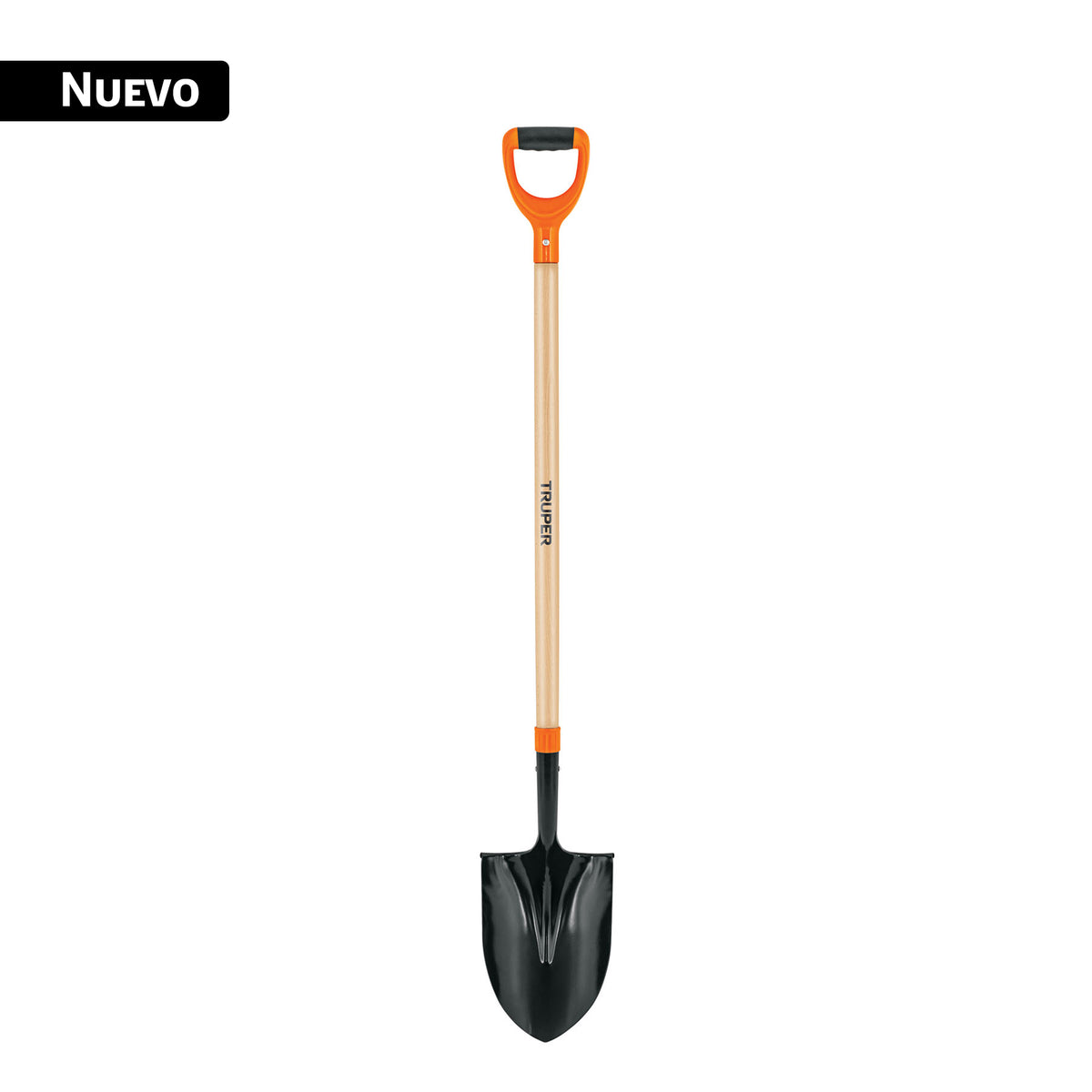 Pala redonda T-2000, puño 'Y', mango 36', TRUPER