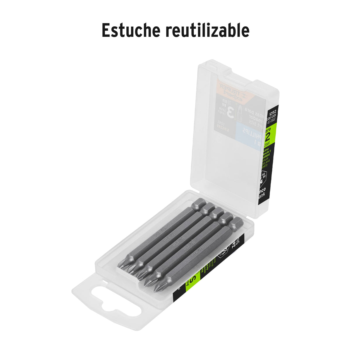 Puntas para desarmador Phillips PH1, 3", 5 piezas