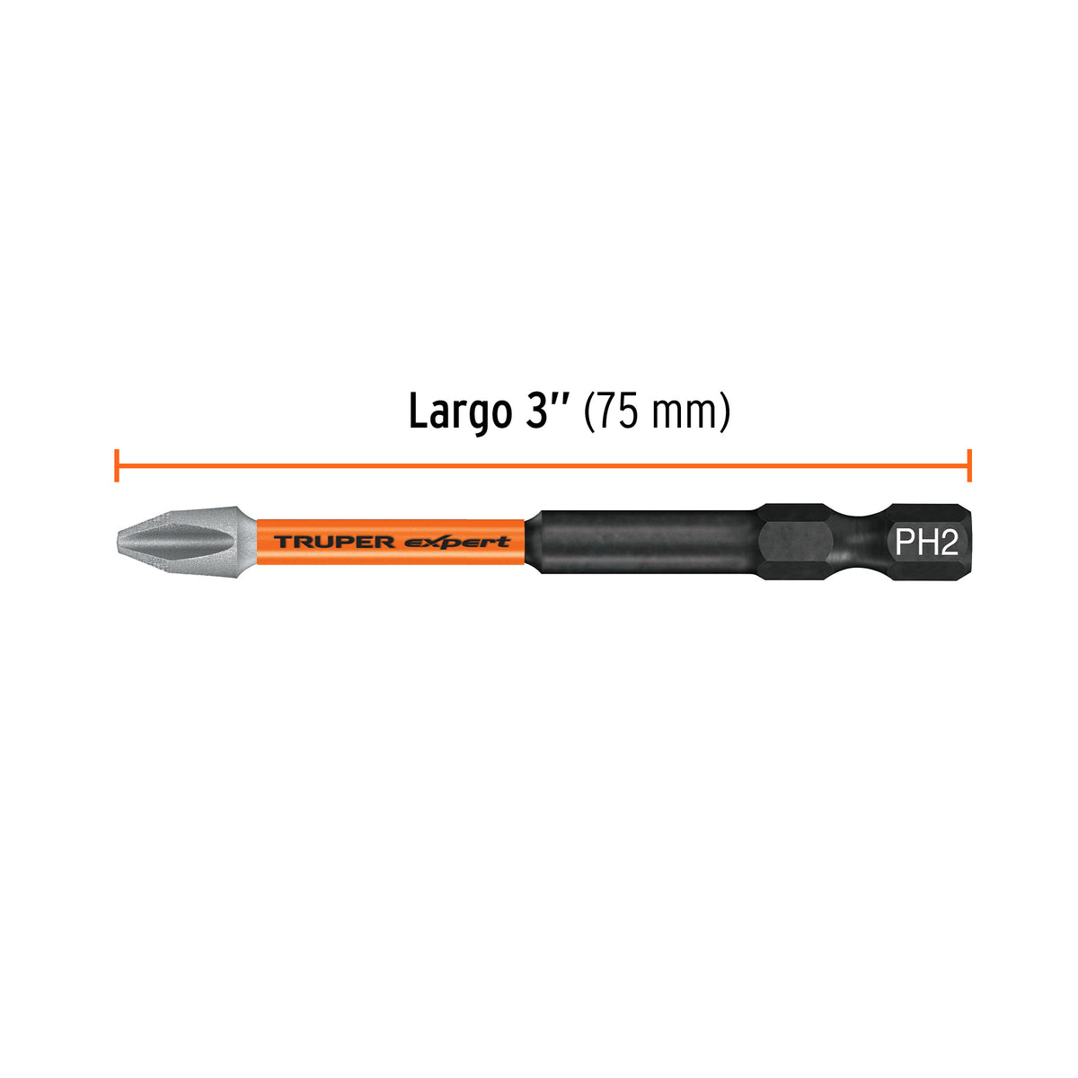 Estuche con 5 puntas de cruz PH2 de impacto largo 3", EXPERT