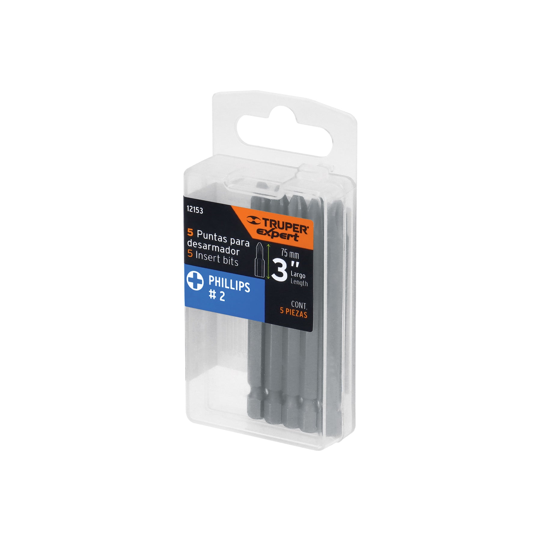 Puntas para desarmador Phillips PH2, 3", 5 piezas