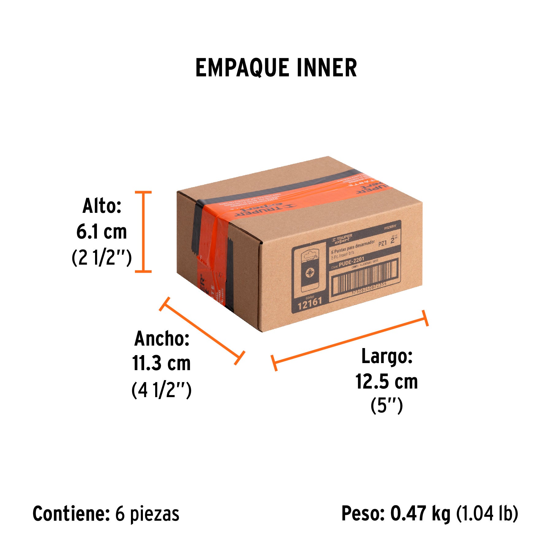 Puntas para desarmador Pozidriv, PZ1, 2", 5 piezas