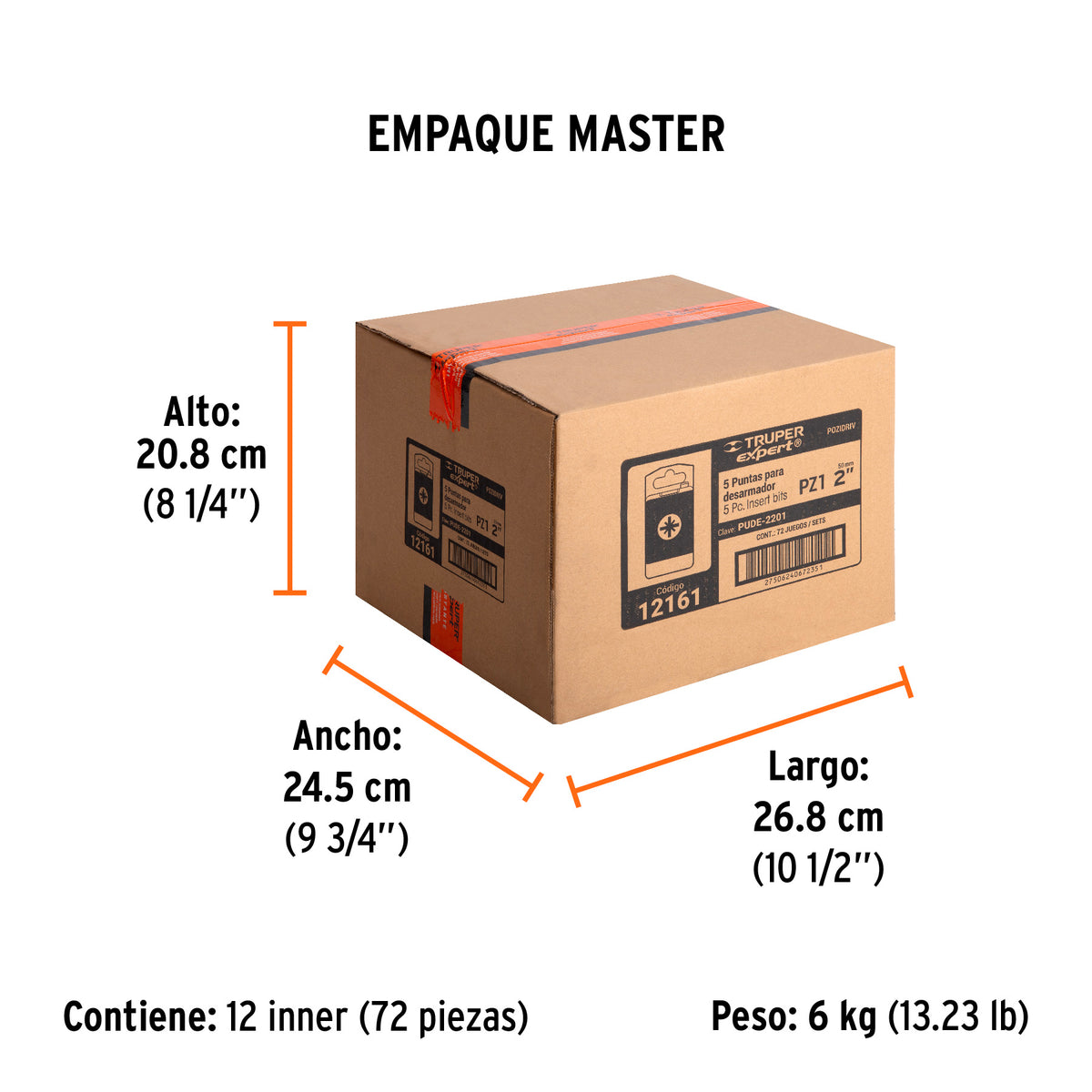 Puntas para desarmador Pozidriv, PZ1, 2", 5 piezas