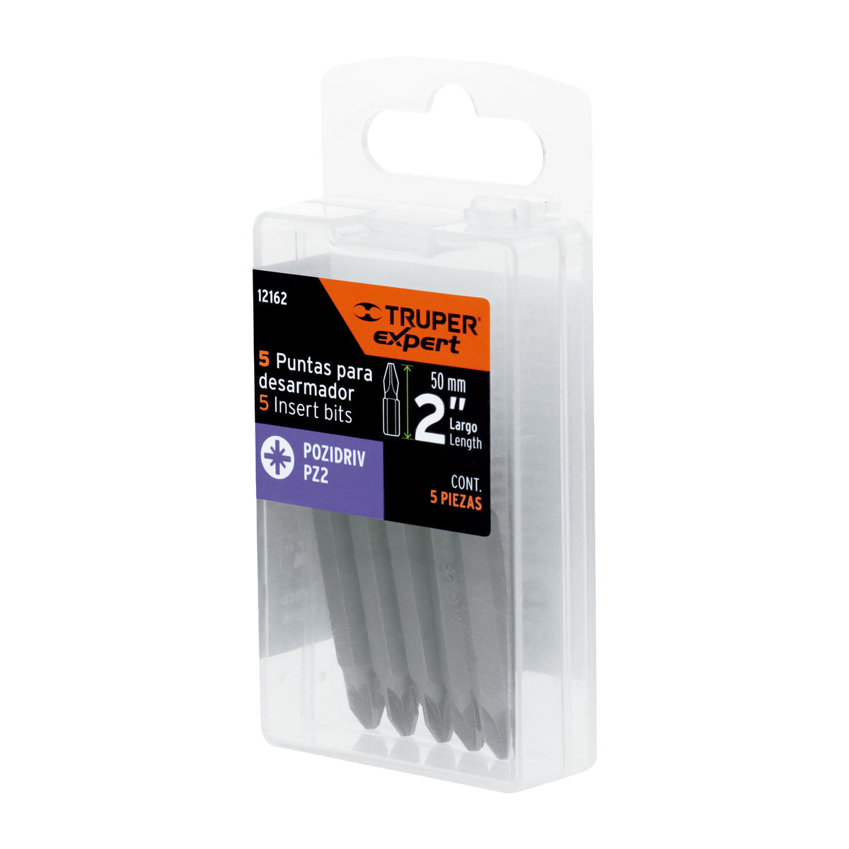 Puntas para desarmador Pozidriv, PZ2, 2", 5 piezas