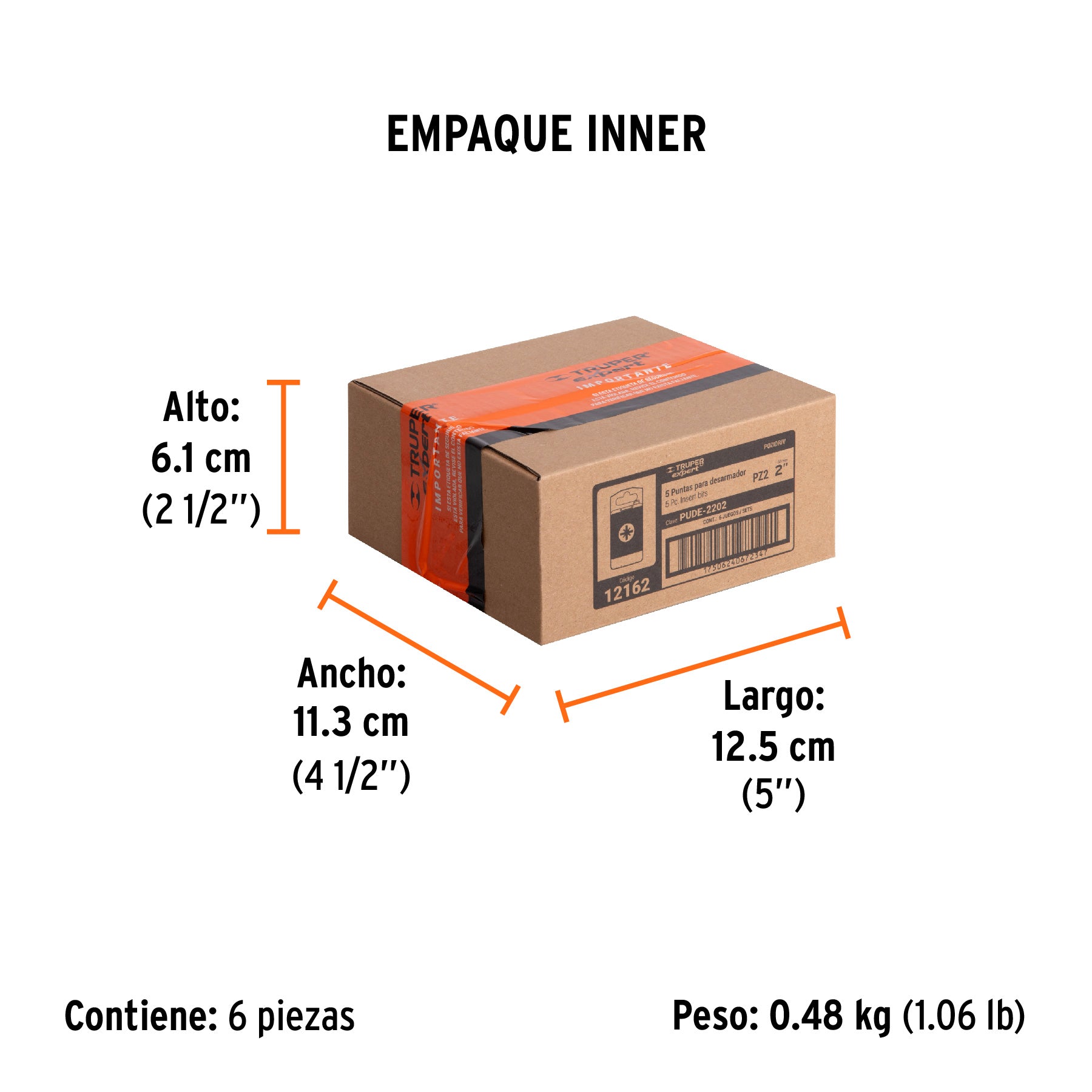 Puntas para desarmador Pozidriv, PZ2, 2", 5 piezas