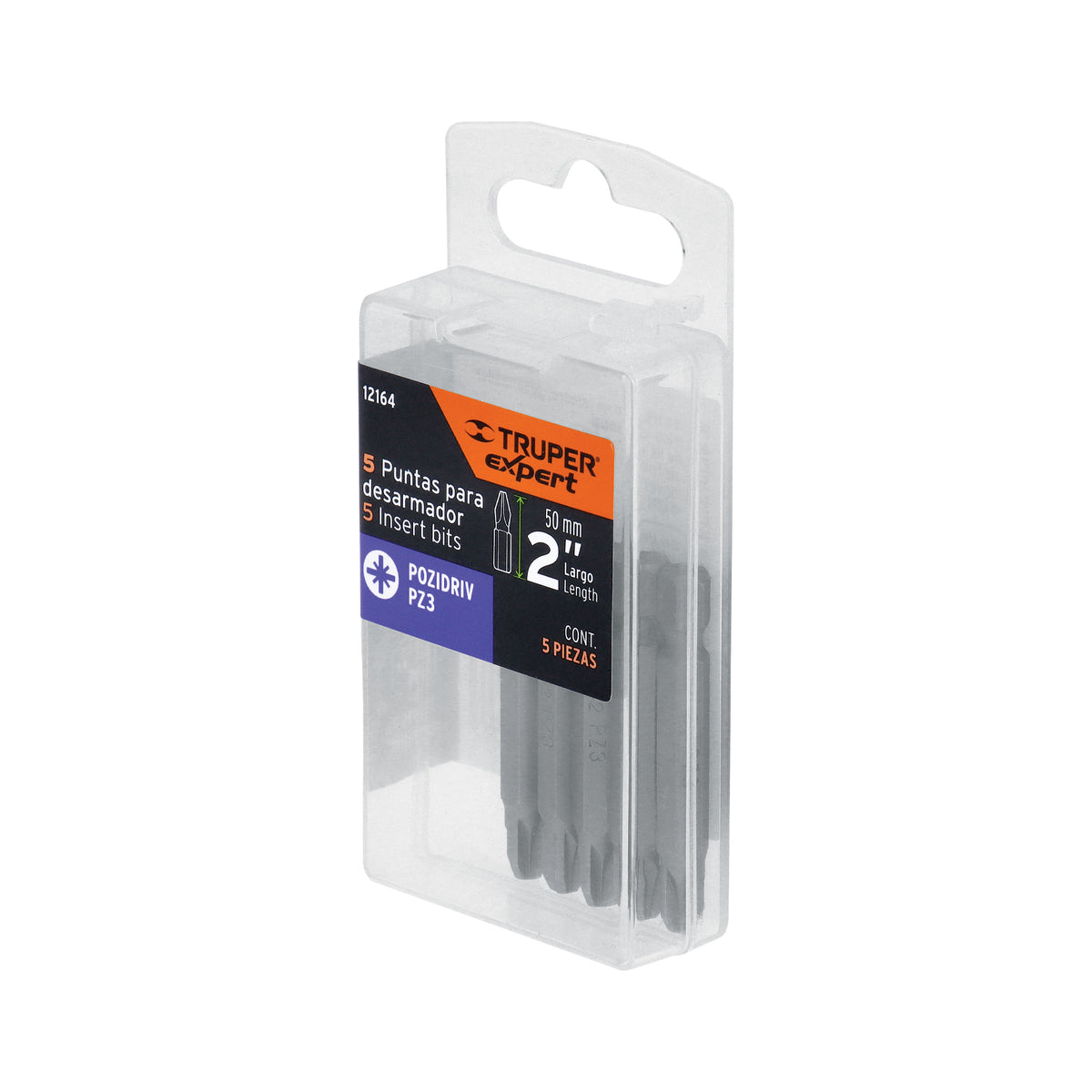 Puntas para desarmador Pozidriv, PZ3, 2", 5 piezas