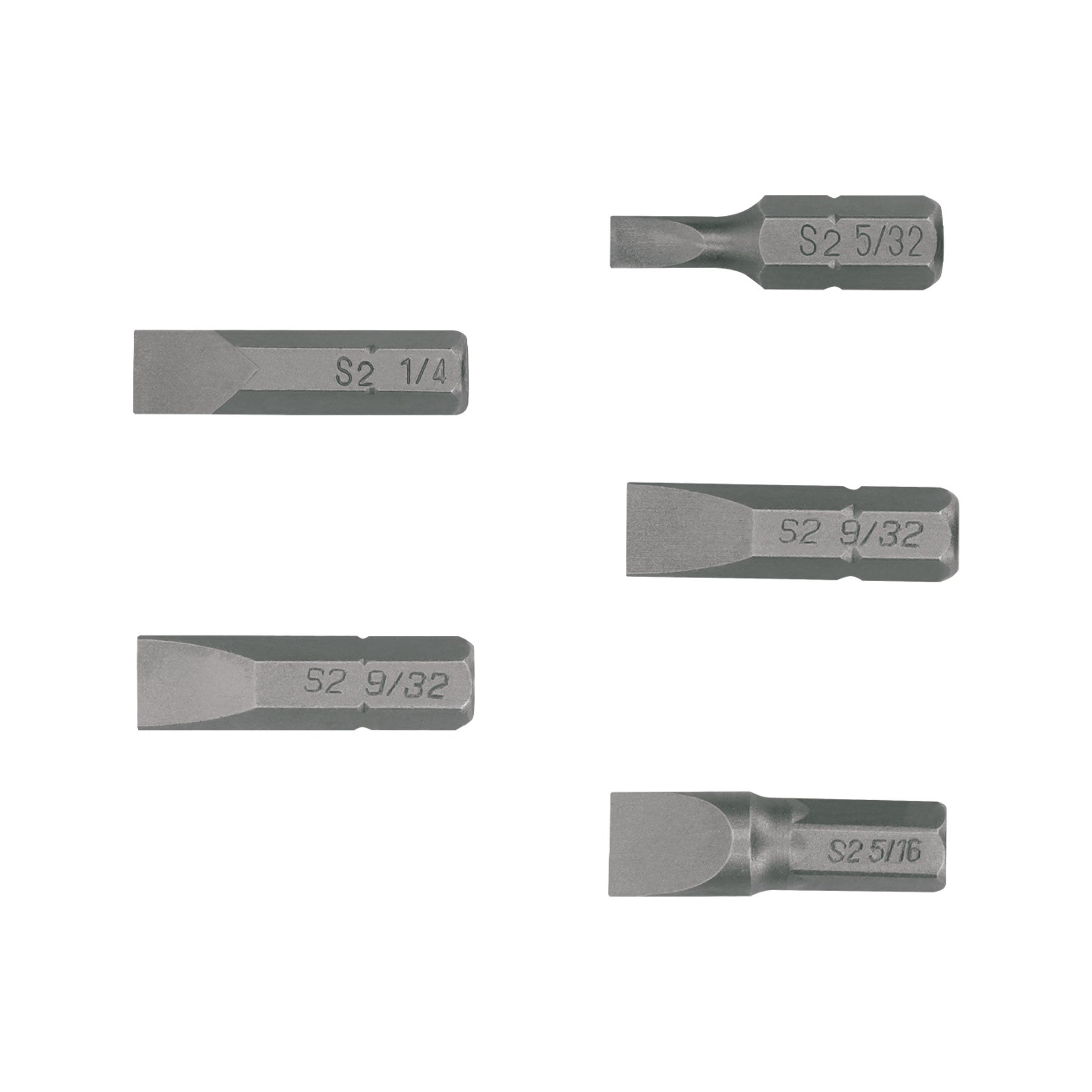 Puntas para desarmador planas combinadas 1", 5 piezas