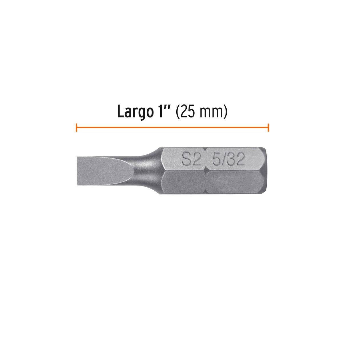 Puntas para desarmador planas, P15, 1", 5 piezas