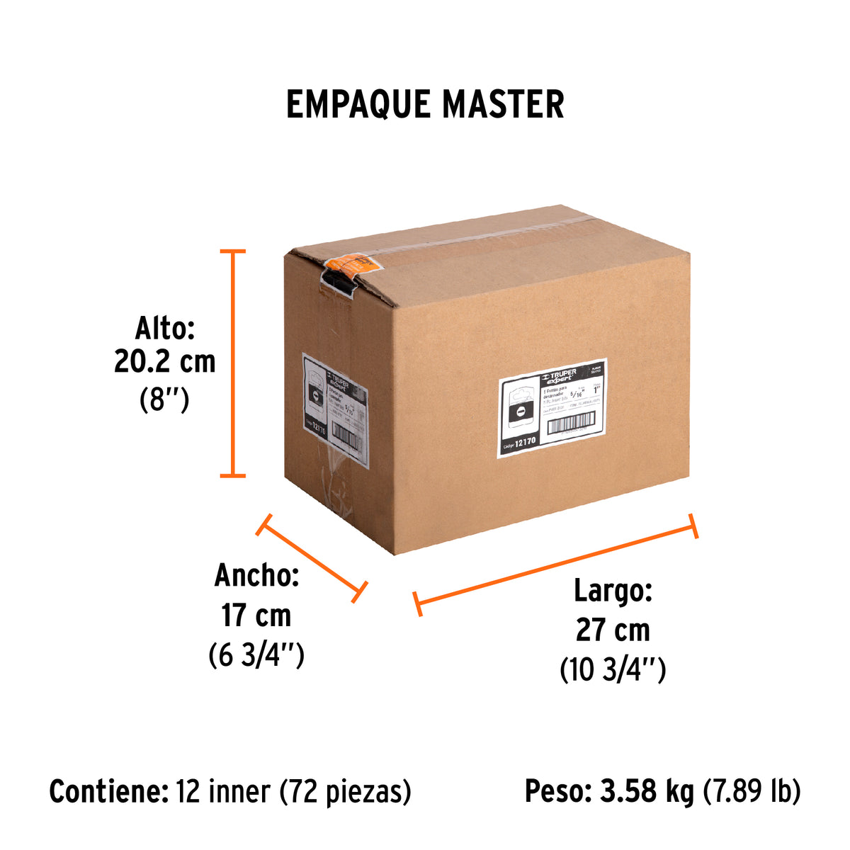 Puntas para desarmador planas, P31, 1", 5 piezas