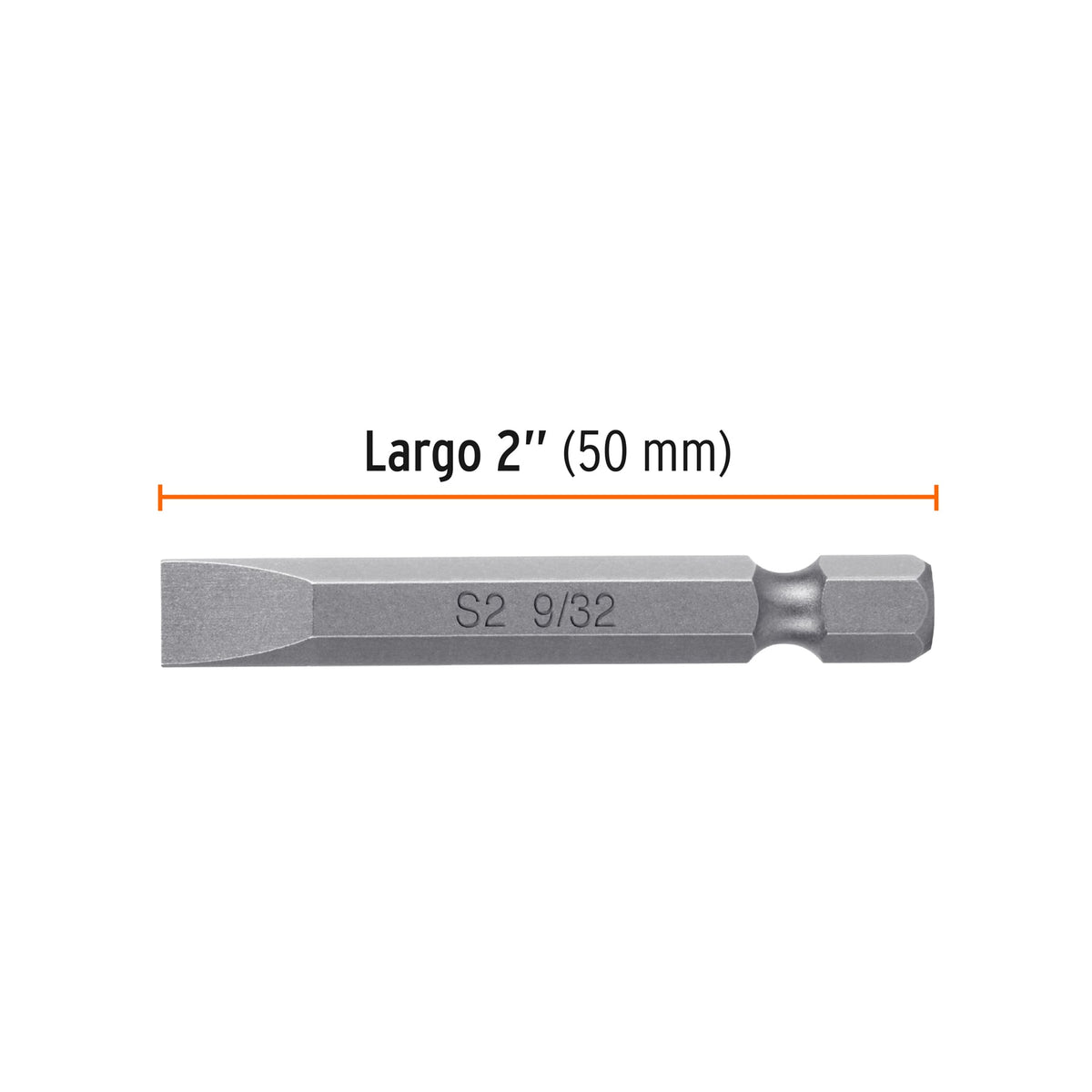 Puntas para desarmador planas, P28, 2", 5 piezas