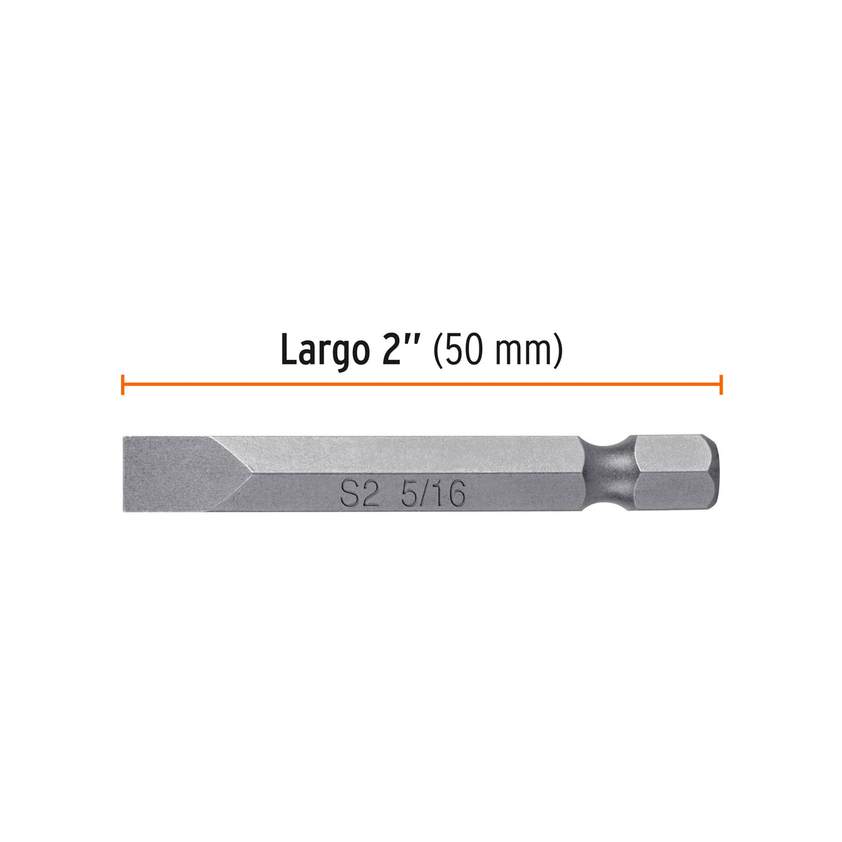 Puntas para desarmador planas, P31, 2", 5 piezas