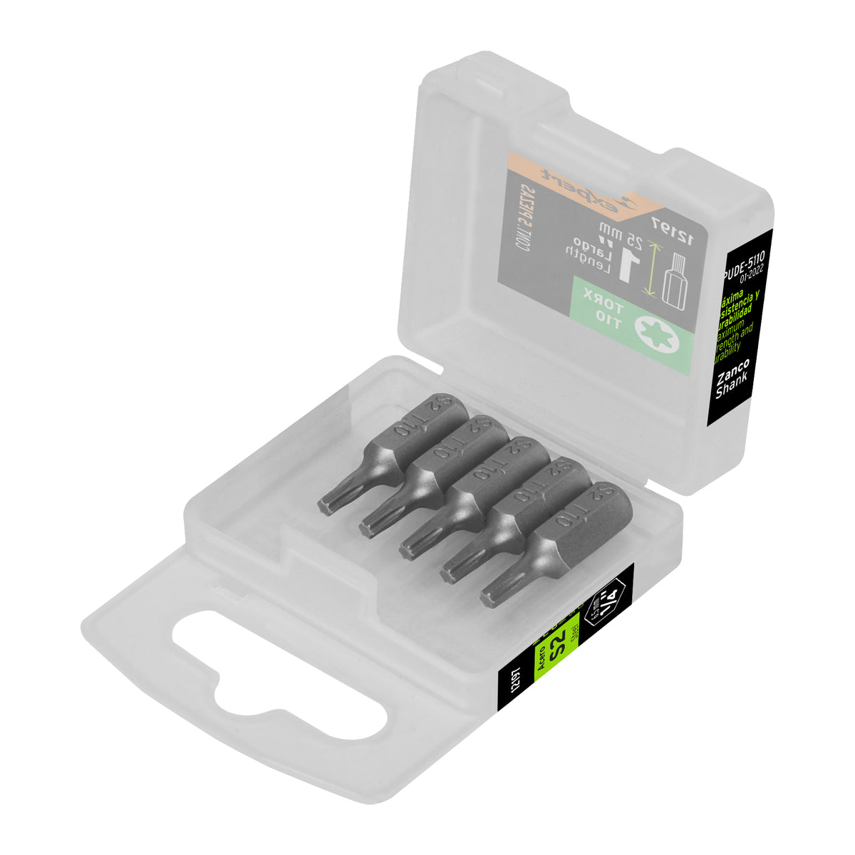 Puntas para desarmador Torx T10, 1", 5 piezas