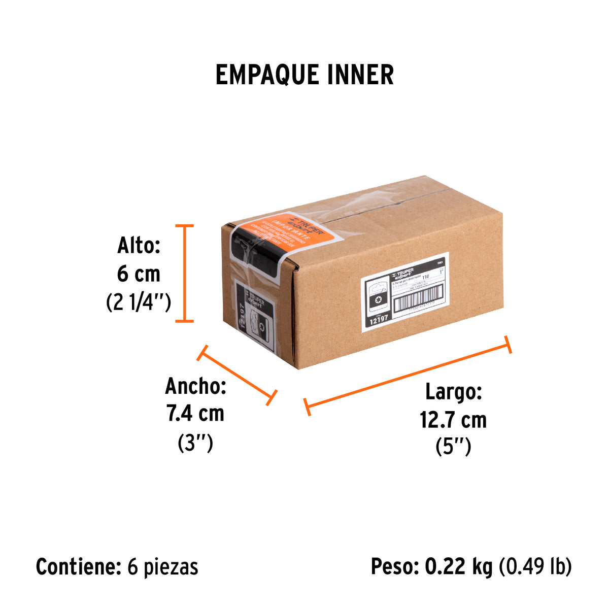 Puntas para desarmador Torx T10, 1", 5 piezas
