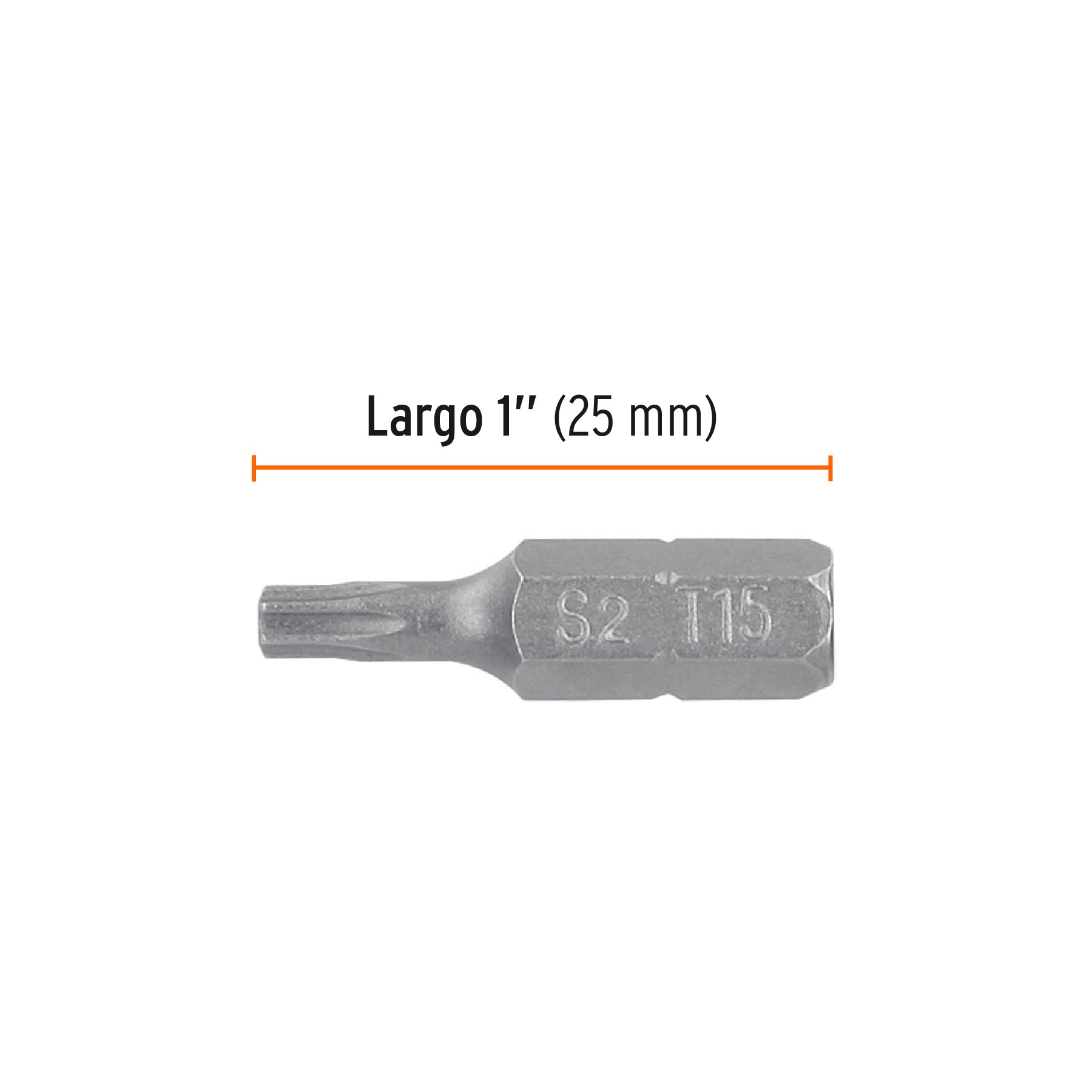 Puntas para desarmador Torx T15, 1", 5 piezas
