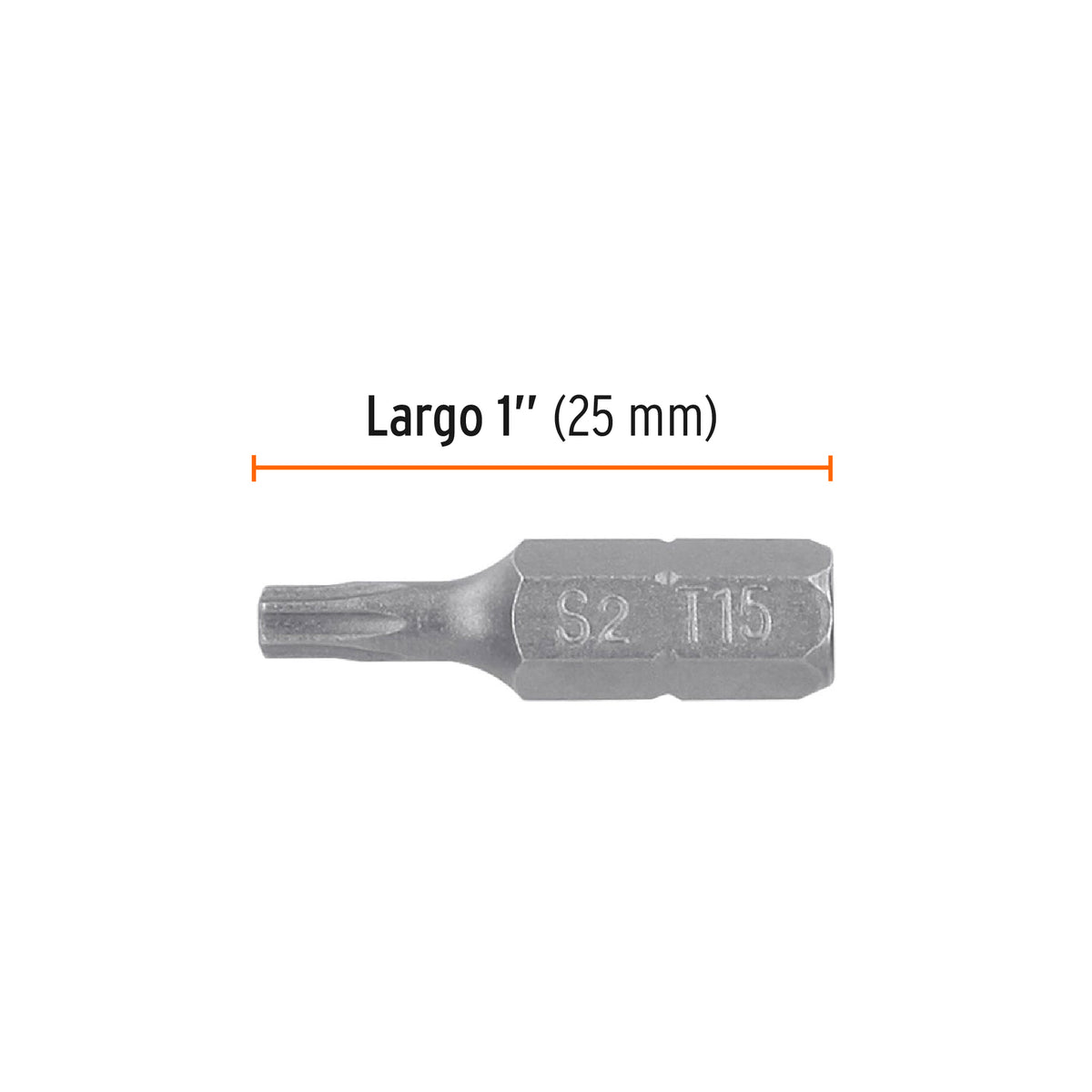 Puntas para desarmador Torx T15, 1", 5 piezas