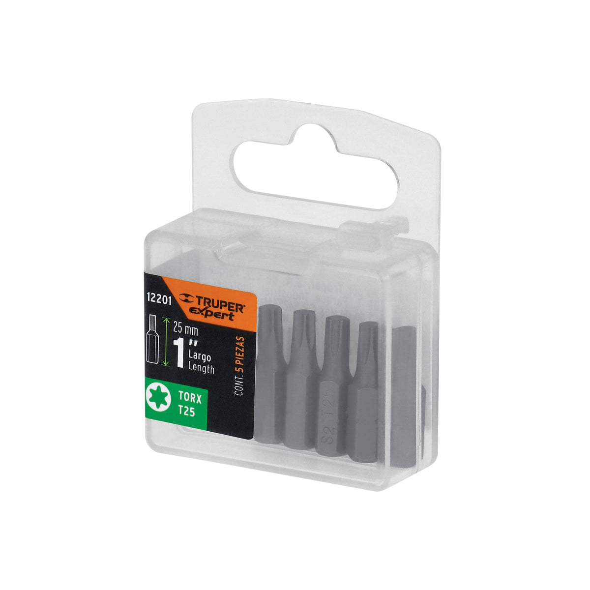 Puntas para desarmador Torx T25, 1", 5 piezas