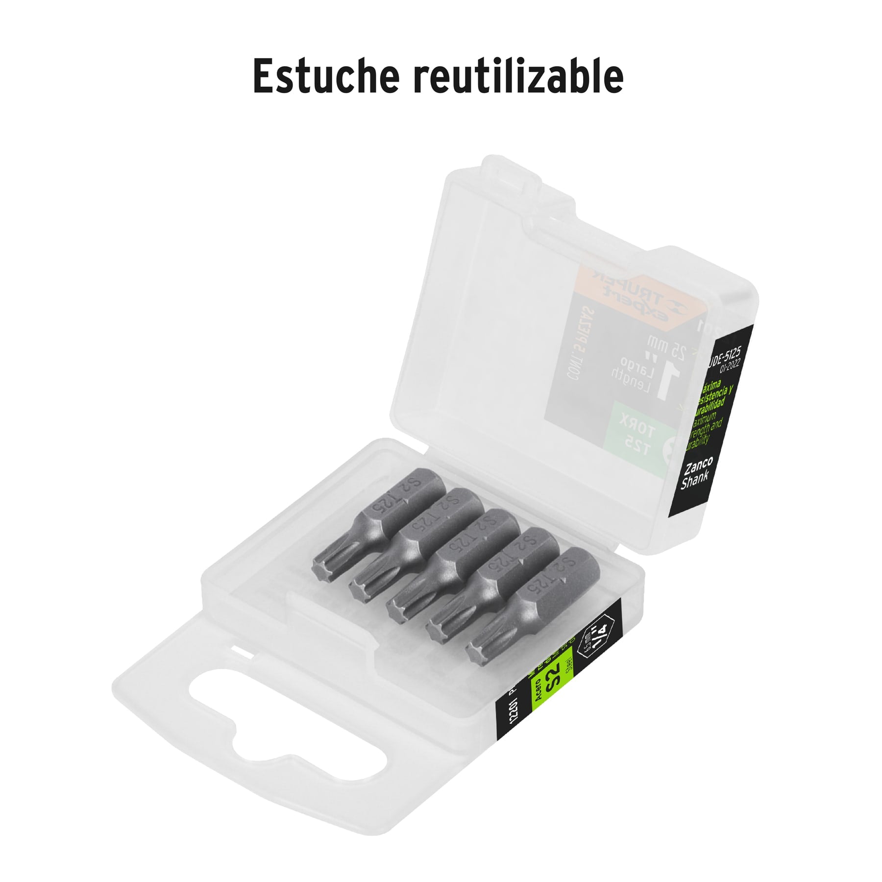 Puntas para desarmador Torx T25, 1", 5 piezas
