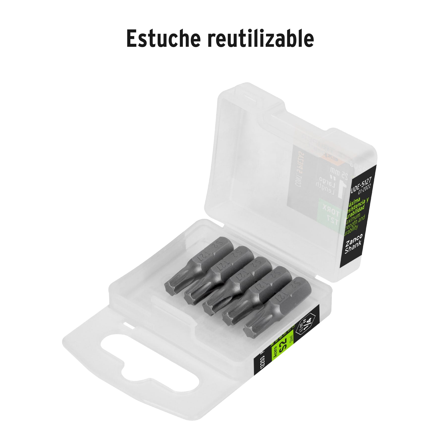 Puntas para desarmador Torx T27, 1", 5 piezas