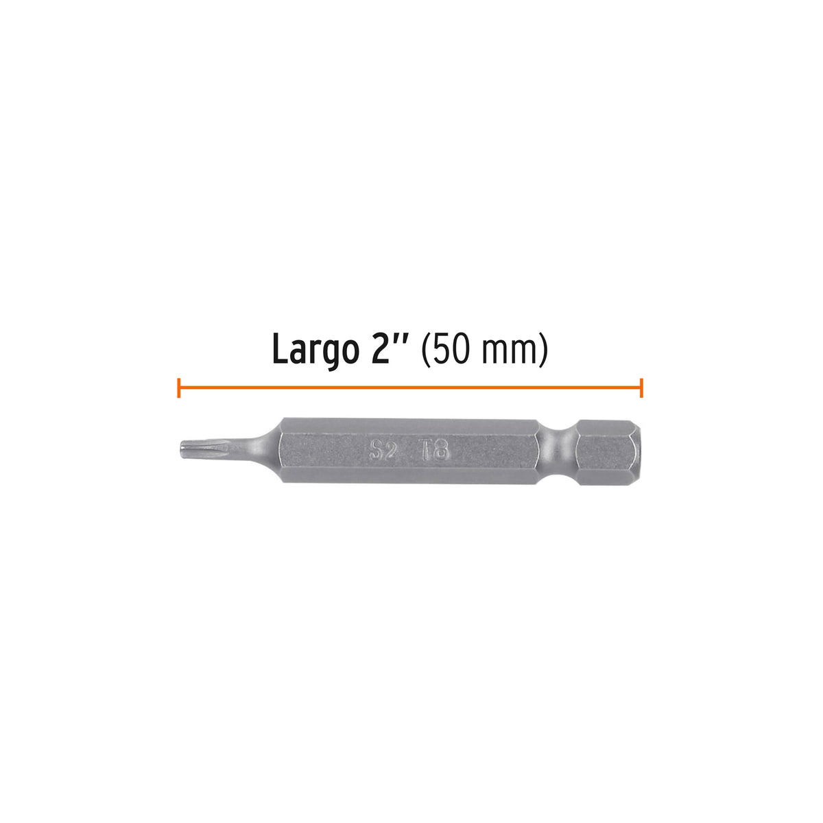 Puntas para desarmador Torx T8, 2", 5 piezas