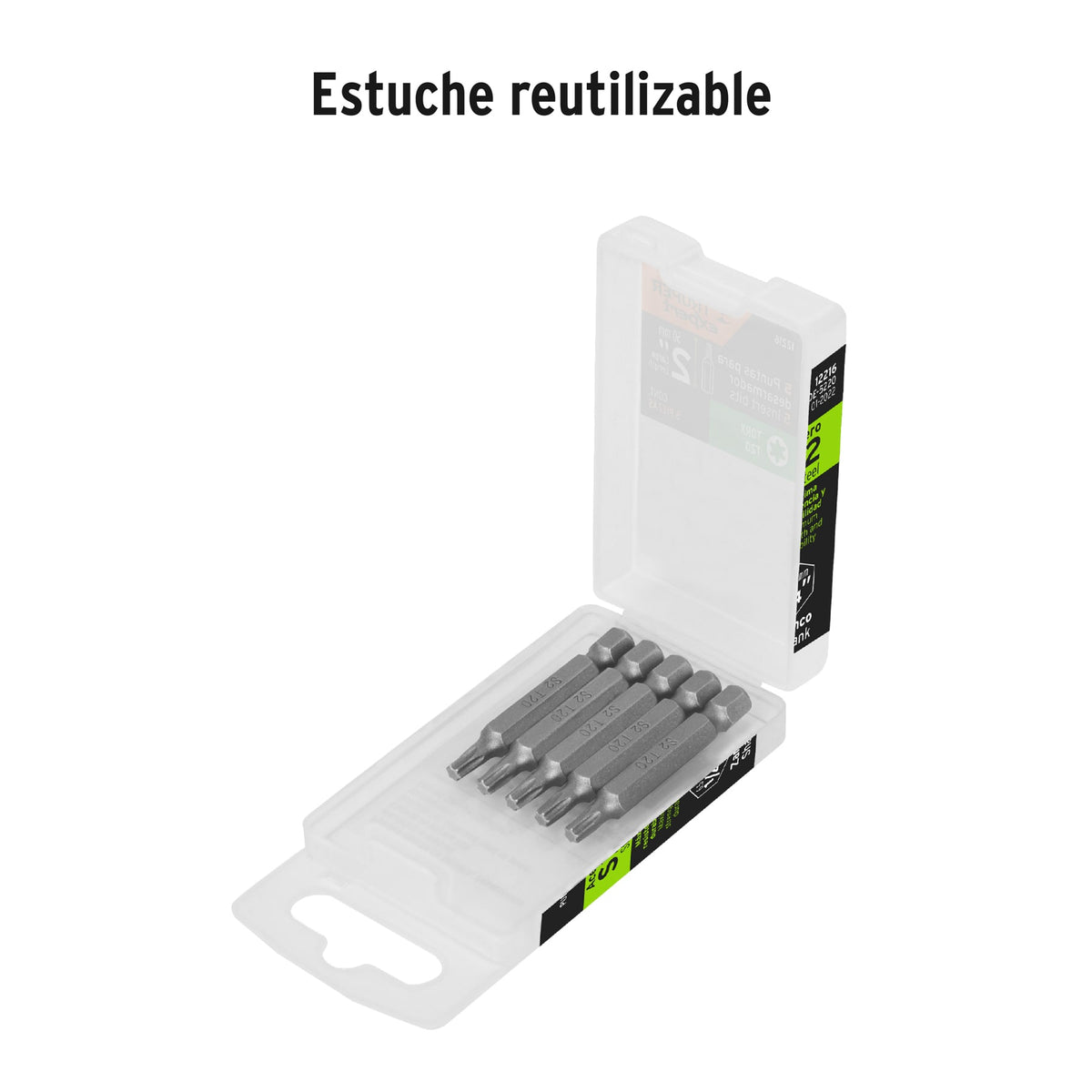 Puntas para desarmador Torx T20, 2", 5 piezas