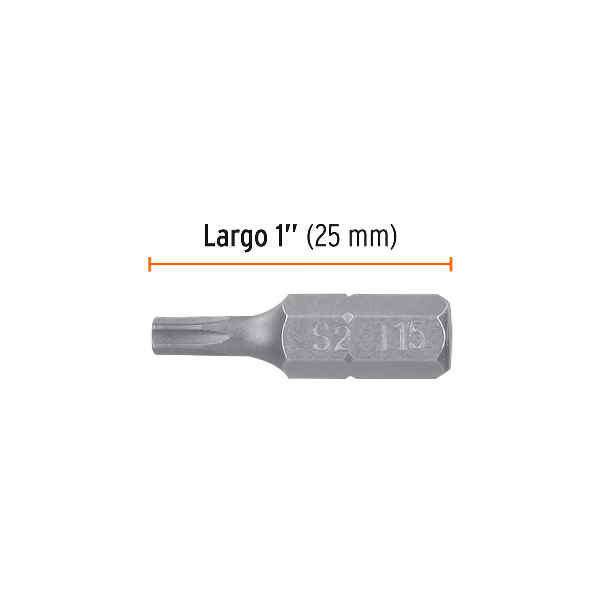 Puntas para desarmador Torx seg T15, 1", 5 piezas