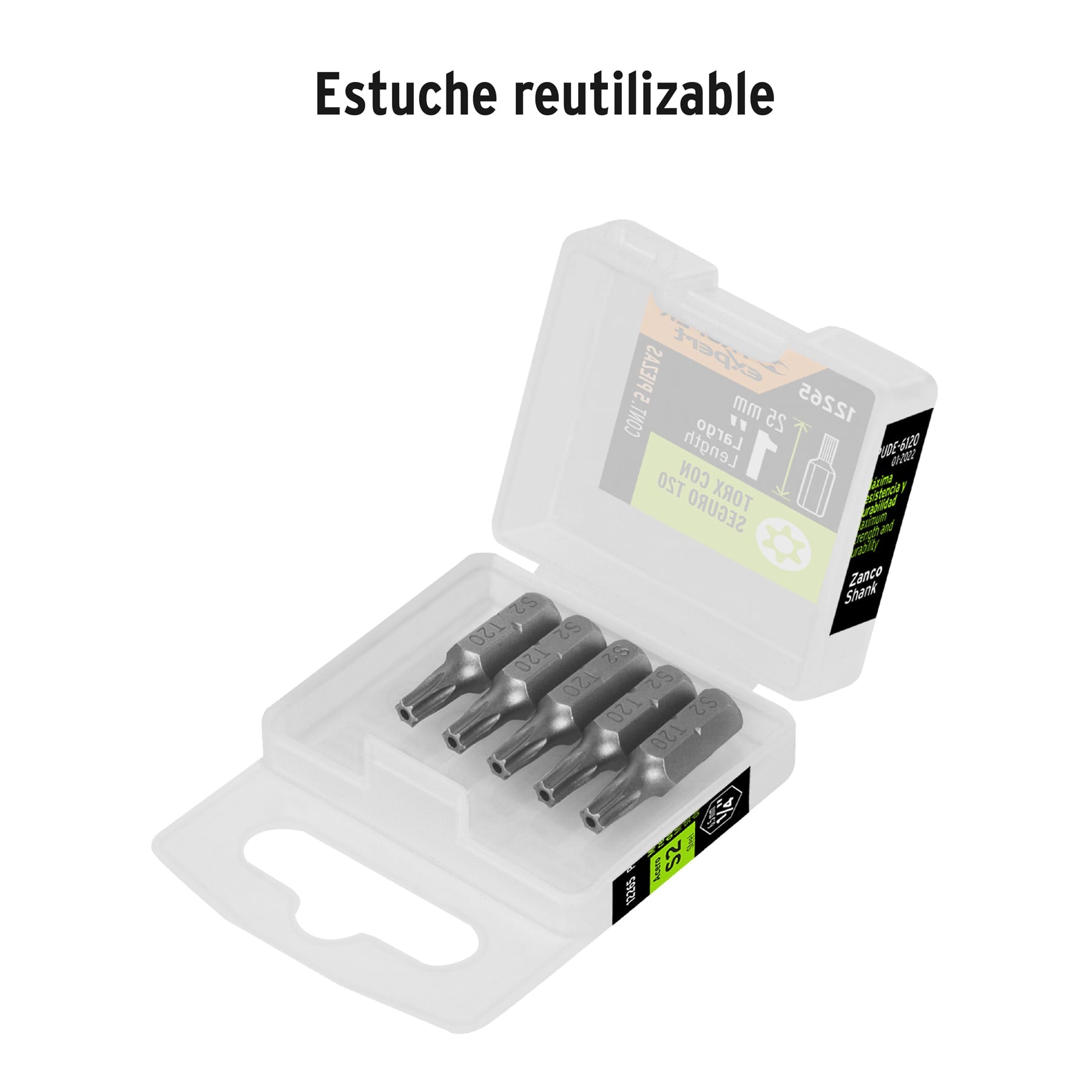 Puntas para desarmador Torx seg T20, 1", 5 piezas