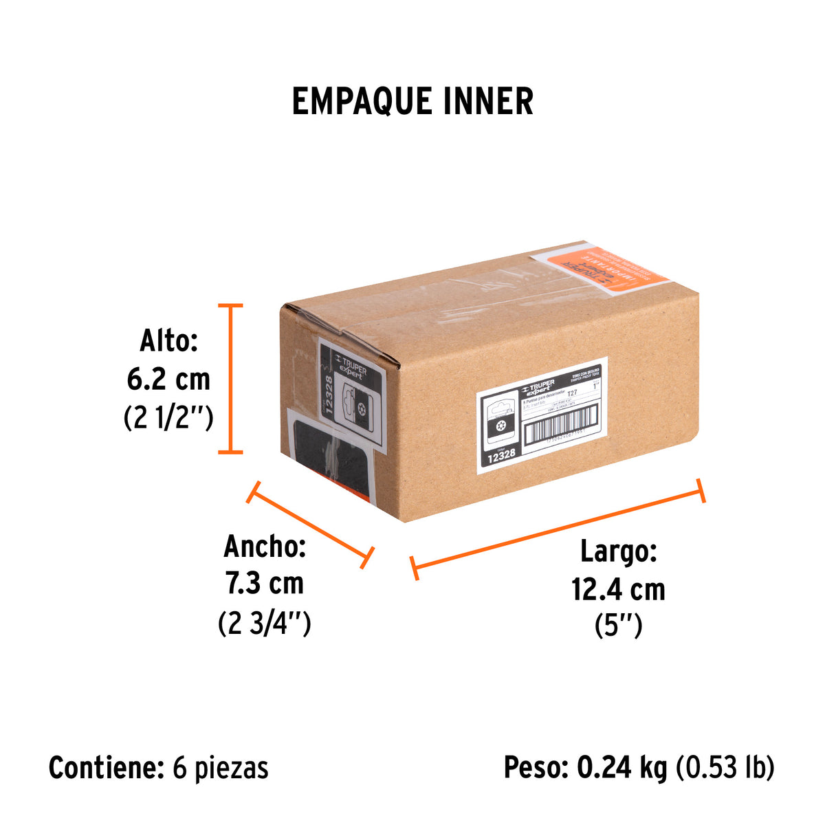 Puntas para desarmador Torx seg T27, 1", 5 piezas