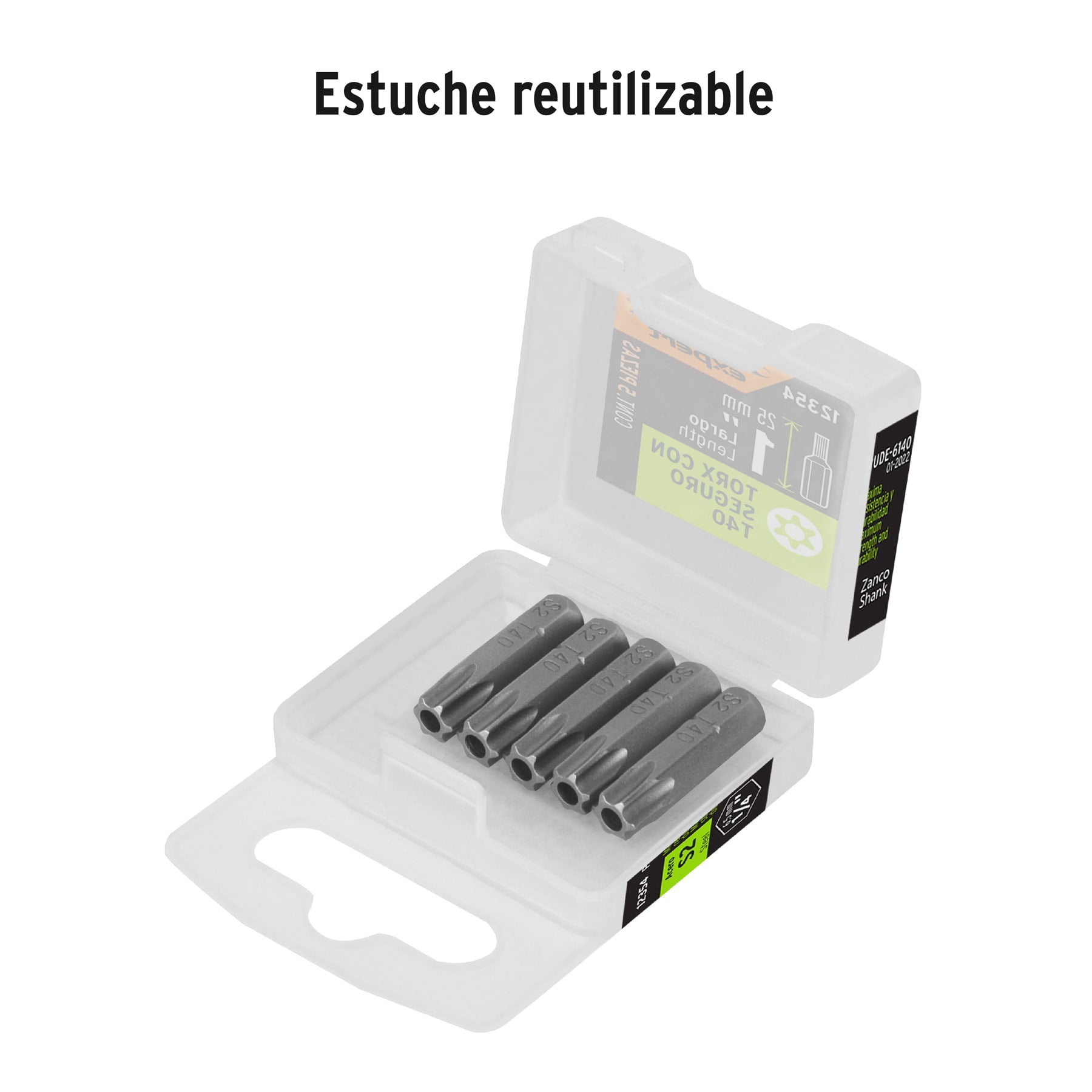 Puntas para desarmador Torx seg T40, 1", 5 piezas