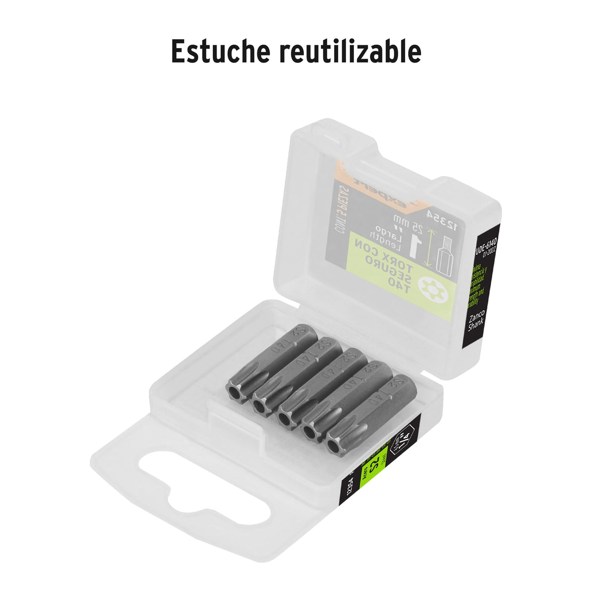 Puntas para desarmador Torx seg T40, 1", 5 piezas