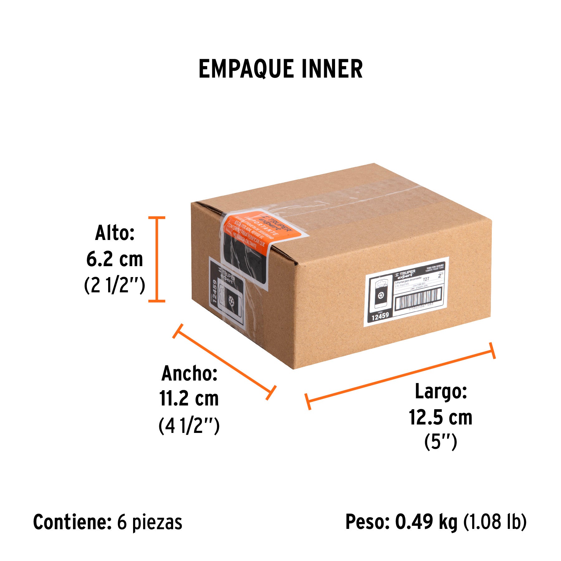 Puntas para desarmador Torx seg T27, 2", 5 piezas