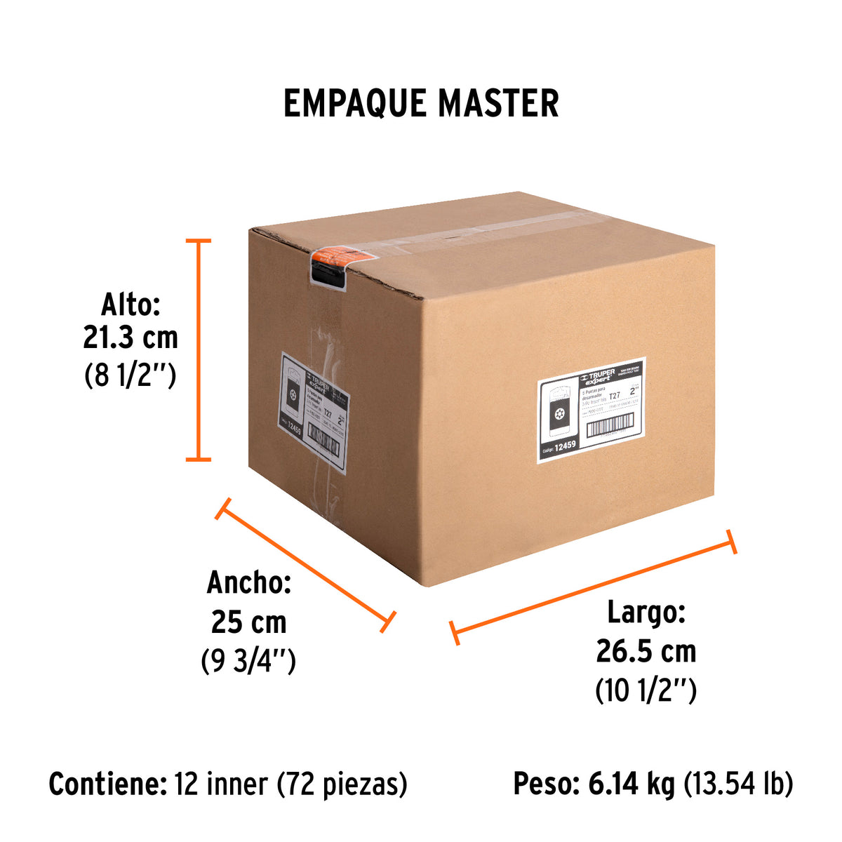 Puntas para desarmador Torx seg T27, 2", 5 piezas