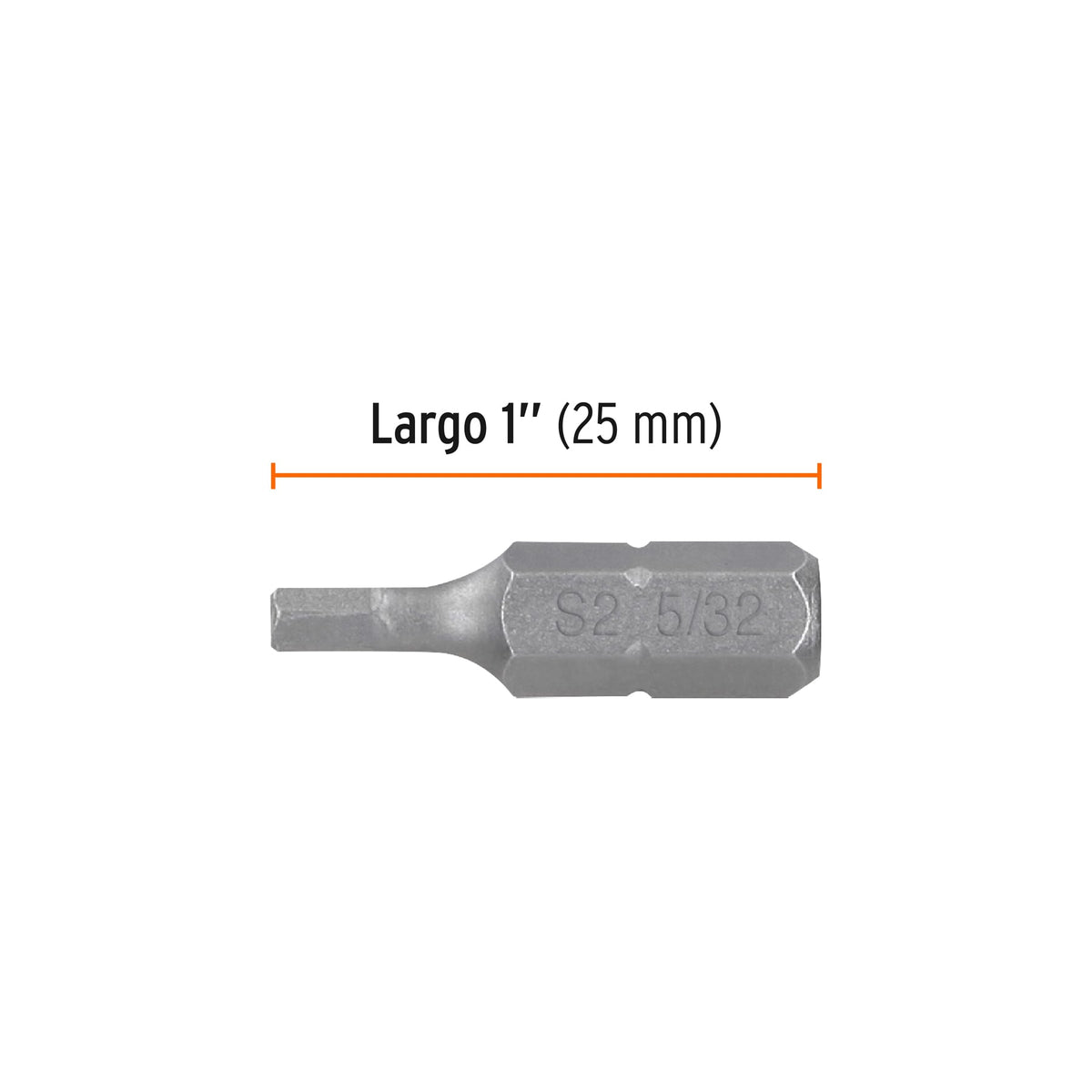 Puntas para desarmador hexagonales 3/32, 1", 5 piezas