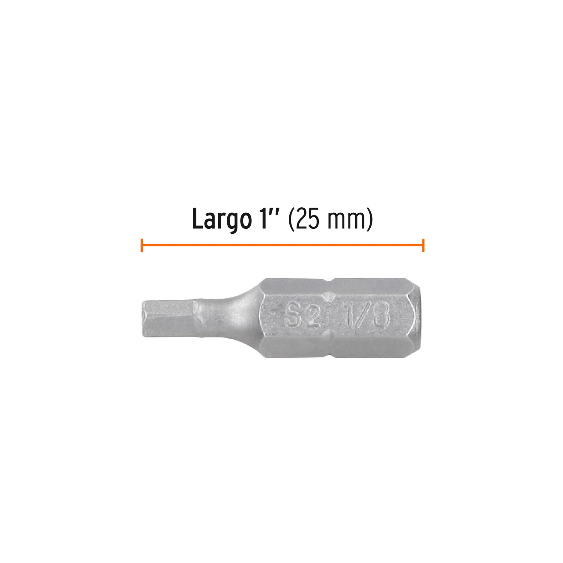 Puntas para desarmador hexagonales 1/8, 1", 5 piezas