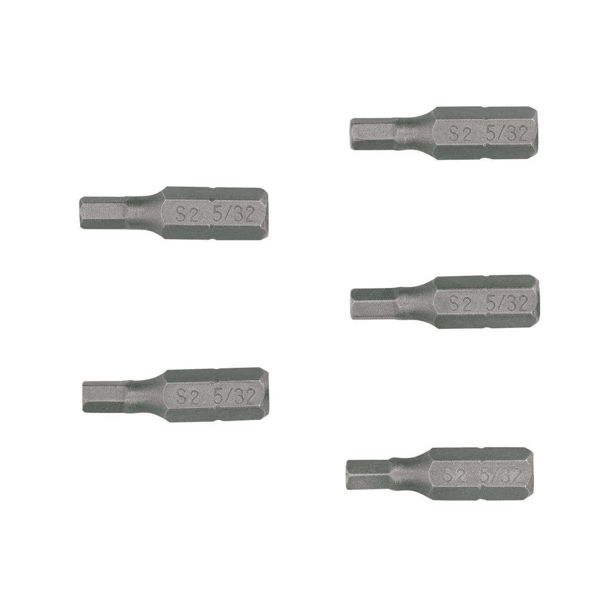 Puntas para desarmador hexagonales 5/32, 1", 5 piezas