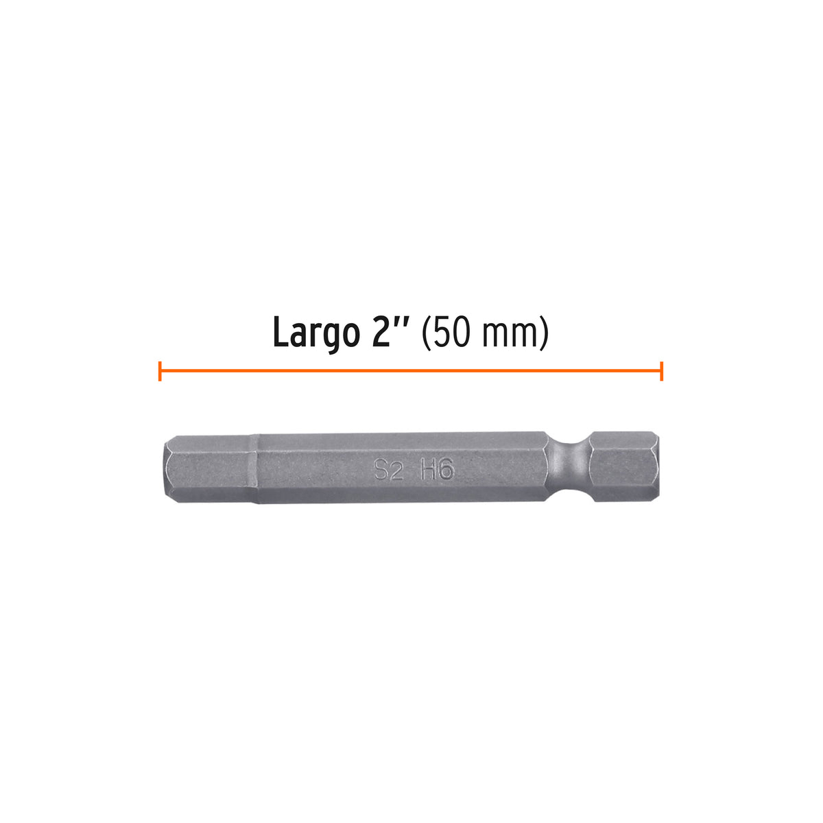 Puntas para desarmador hexagonales 6 mm, 2", 5 piezas