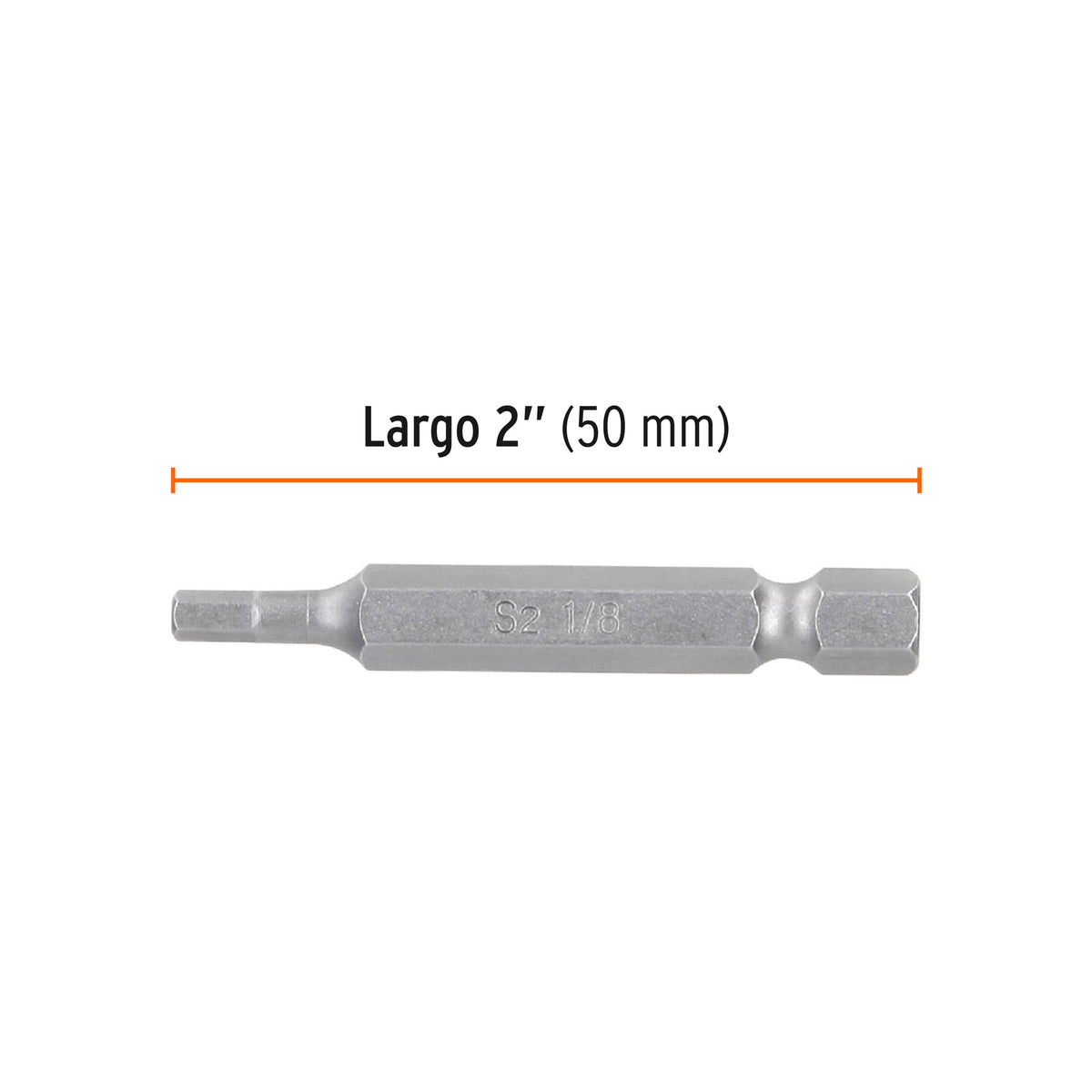 Puntas para desarmador hexagonales 1/8, 2", 5 piezas