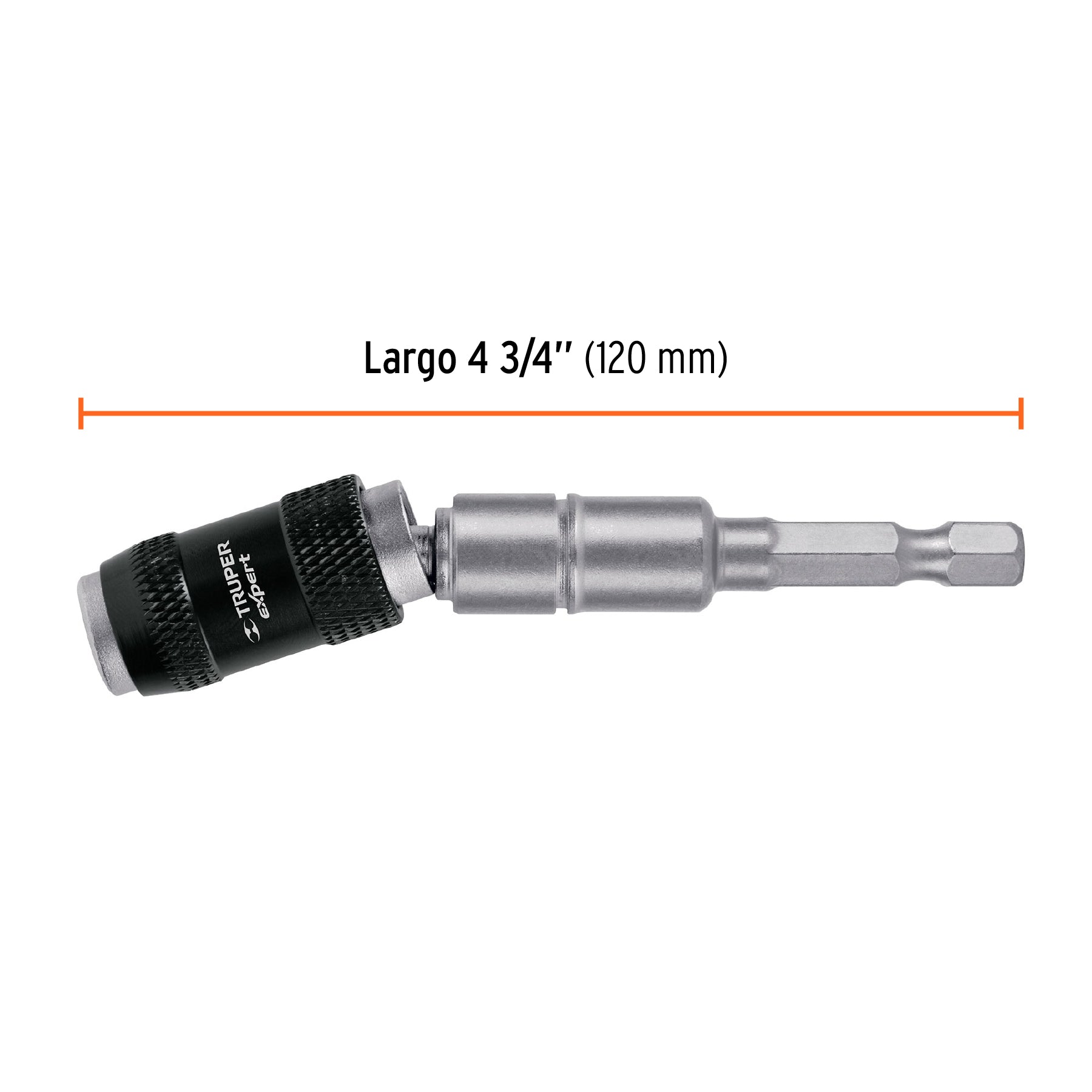 Adaptador articulado p/puntas, cambio rápido, 120 mm,Expert